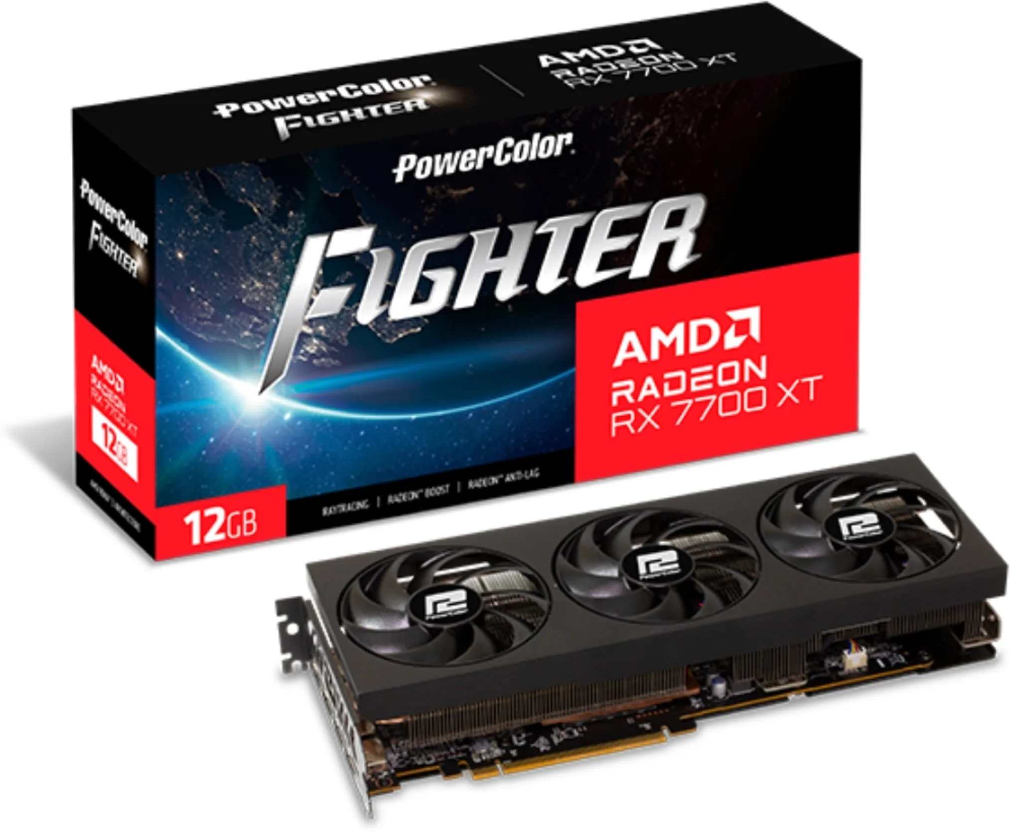 Imagen 0 de ASRock Fighter AMD Radeon RX 7700 XT 12GB GDDR6 [RX7700XT 12G-F/OC]