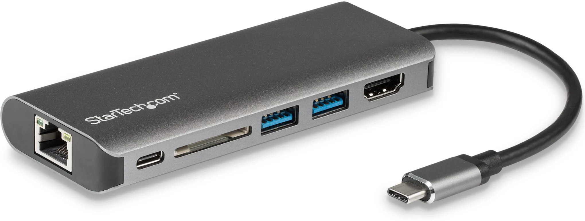 Imagen 0 de Docking Station StarTech Host USB-C, HDMI 4K LAN 2*USB 3.0 Thunderbolt Lector SD