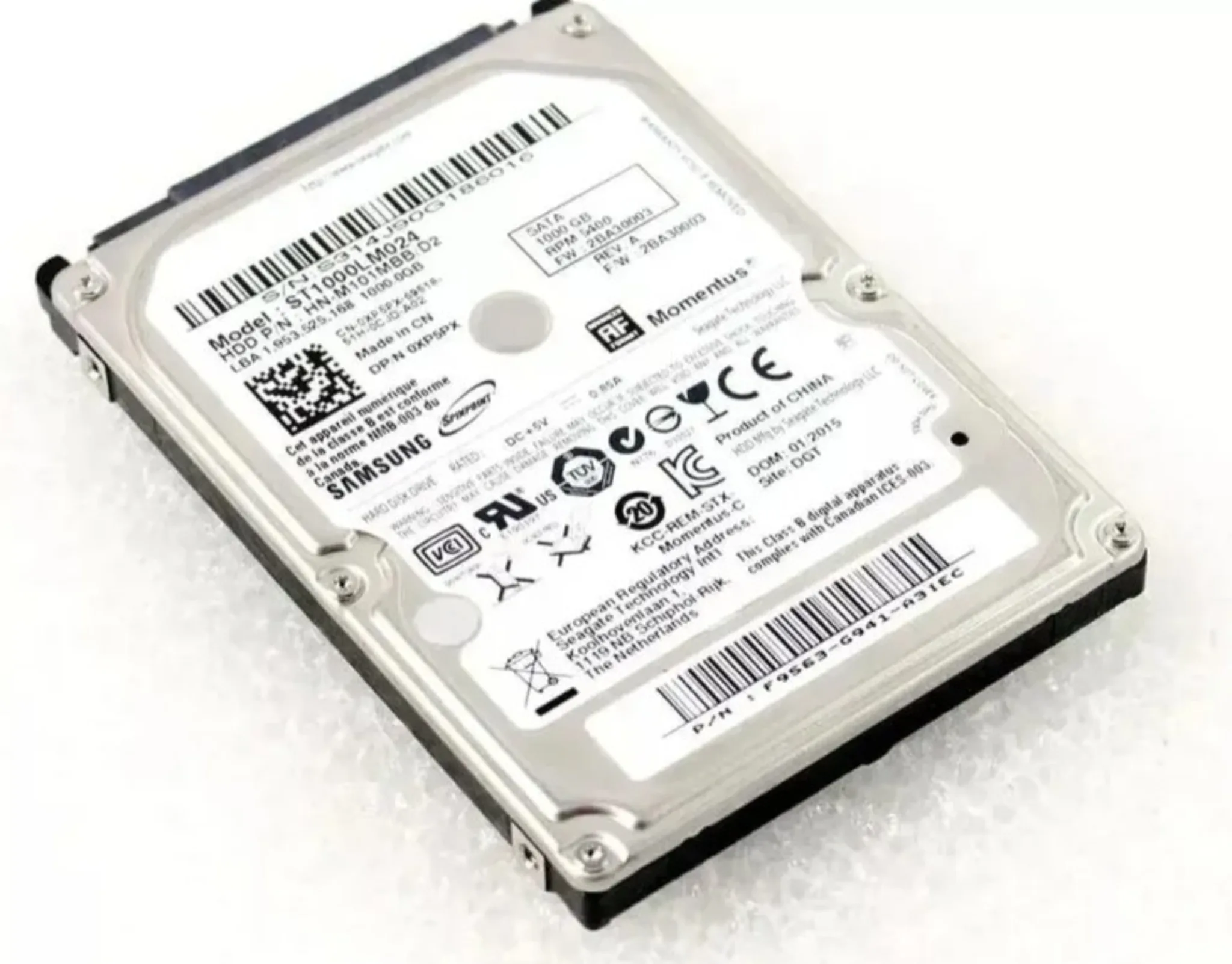 Imagen 0 de Disco Duro Seagate Momentus 1TB 2.5" 9mm 5400RPM SATA a 6 Gb/s 16MB (Reacondicionado)