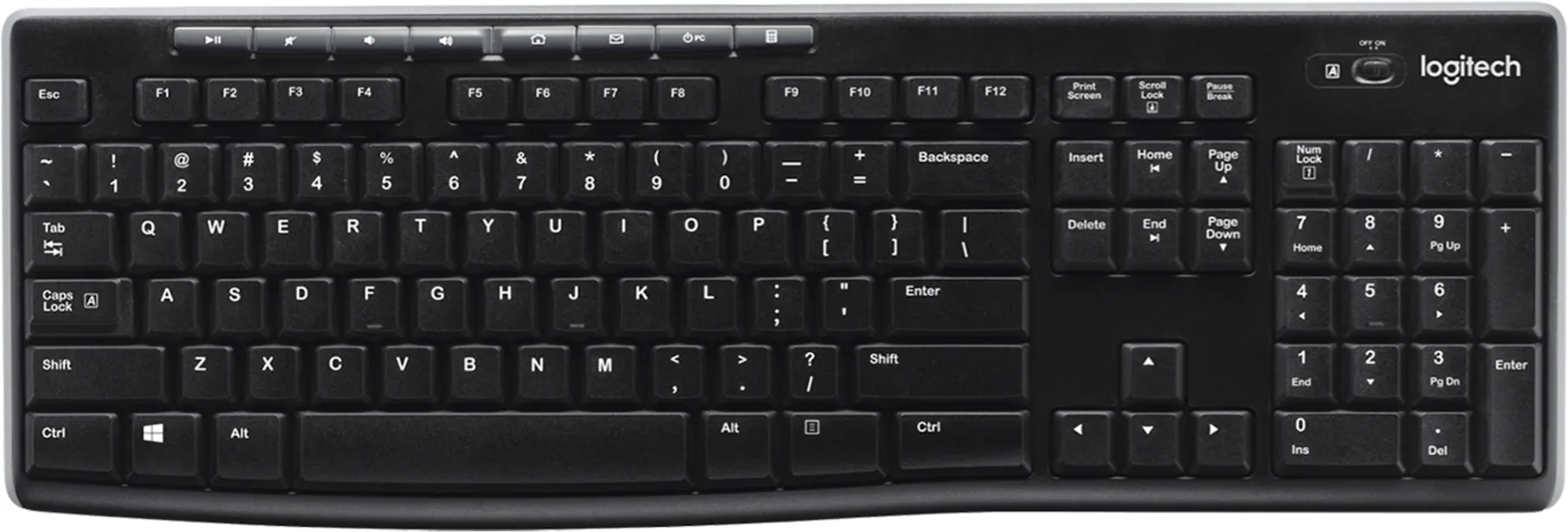 Imagen 3 de Teclado Inalámbrico Logitech K270 con Receptor Unifying, Español USB Color negro
