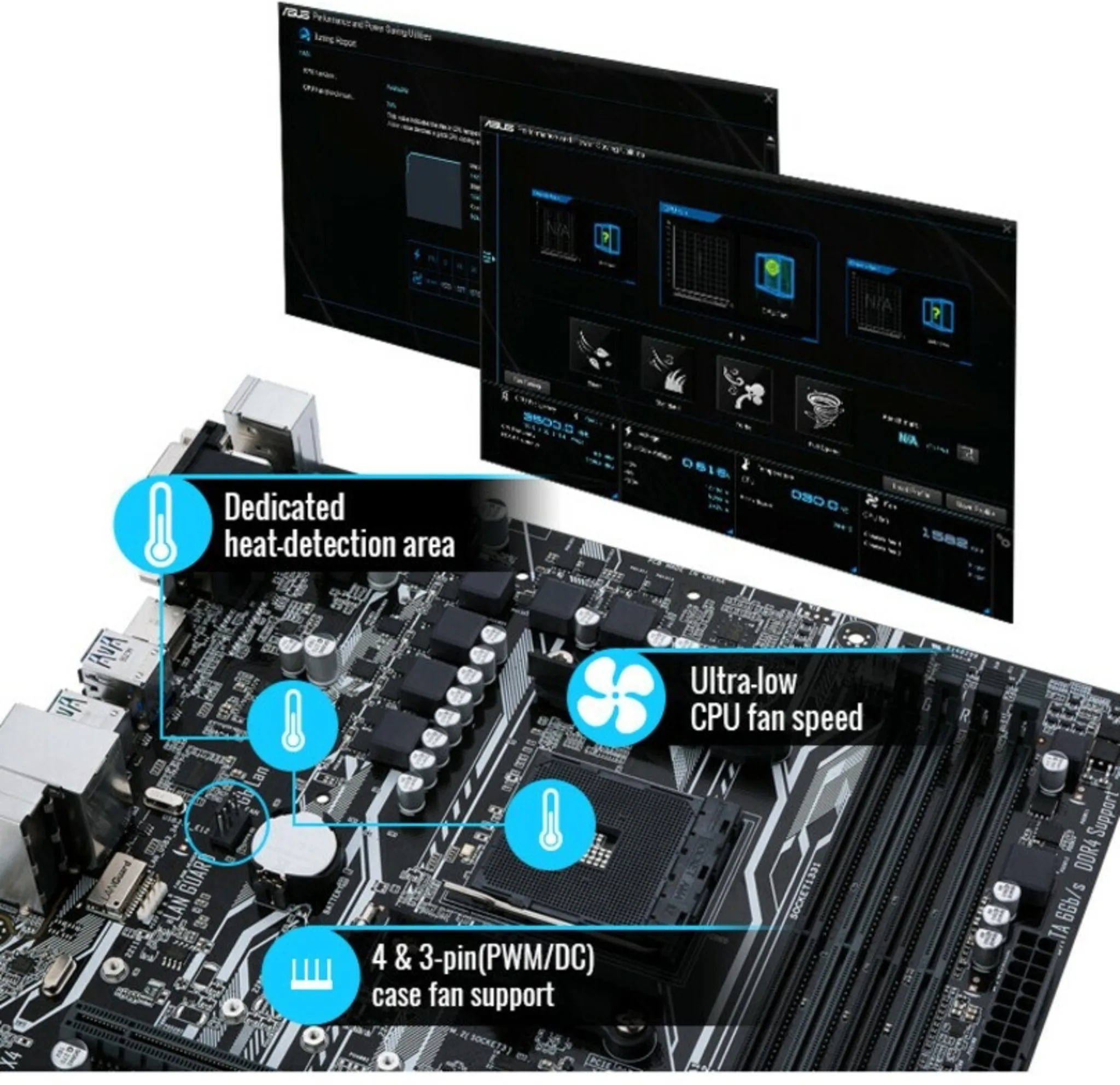 Imagen 9 de Tarjeta Madre Asus PRIME A320M-K LGA AM4 DDR4 2*PS2 VGA HDMI M.2 USB3.0 mATX