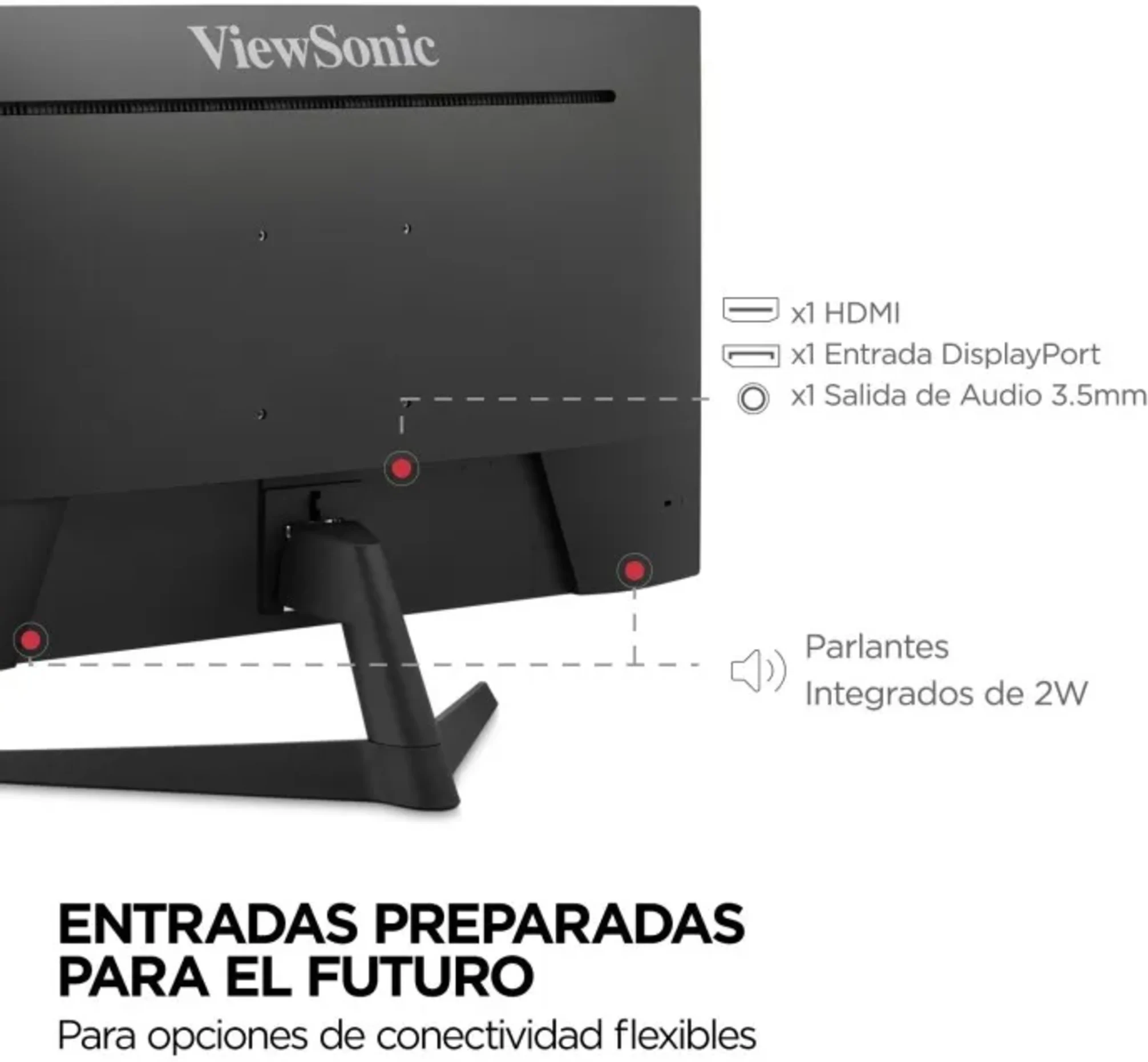 Imagen 6 de Monitor Gamer Viewsonic VX2729 27" FHD 1920*1080 IPS HDMI DP 200Hz 1ms FreeSync
