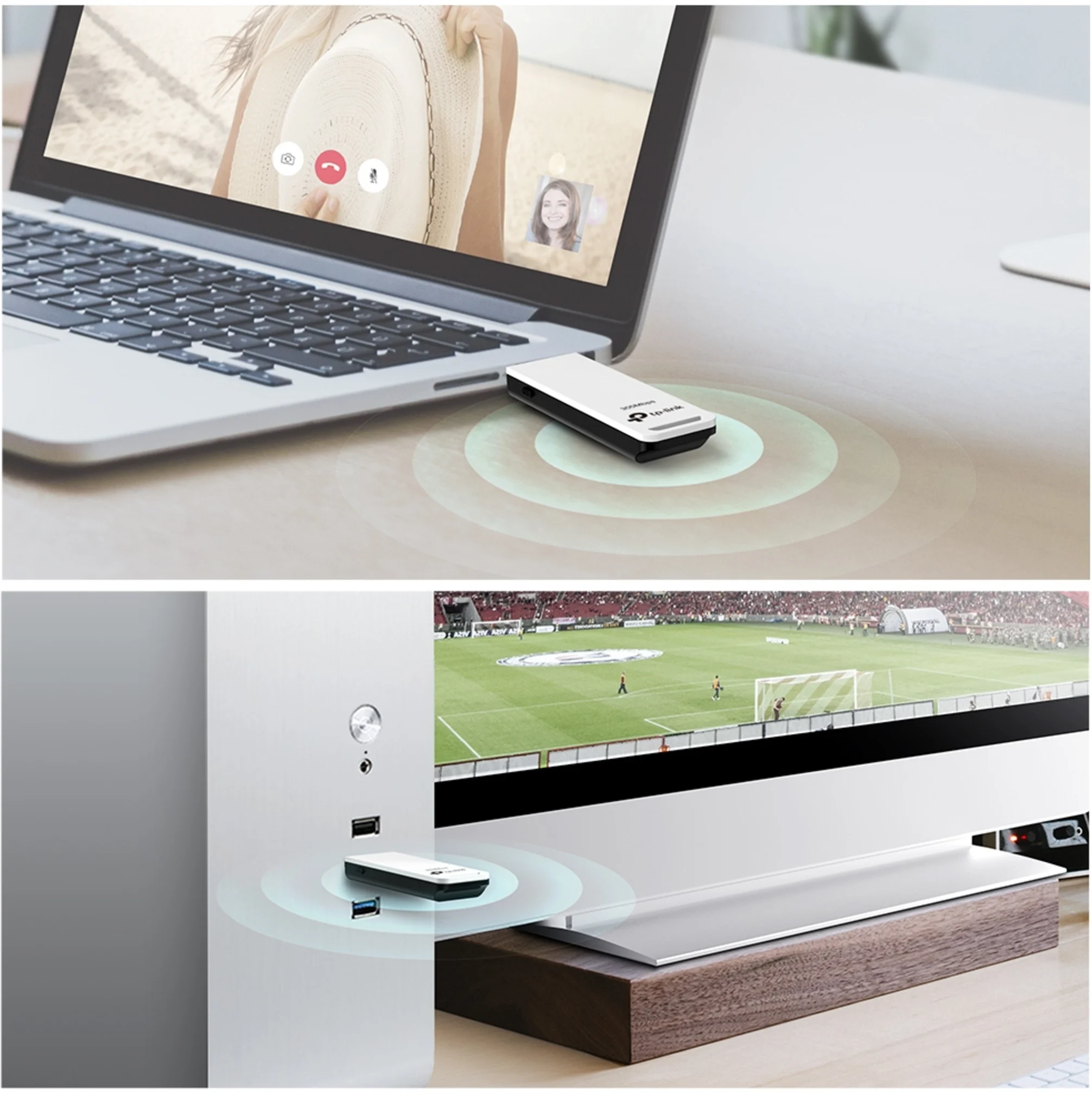 Imagen 3 de Adaptador de Red TP-Link USB WiFi N300 USB 2.0 Hasta 300 Mbps Botón WPS