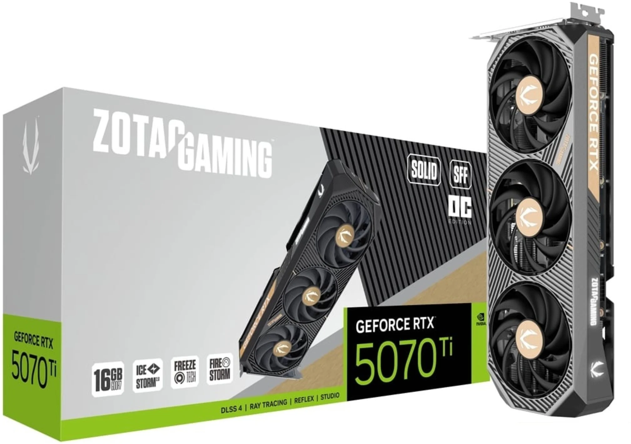 Imagen 0 de Tarjeta de Video Nvidia Geforce Zotac GAMING RTX 5070 Ti Solid SFF OC 16GB GDDR7