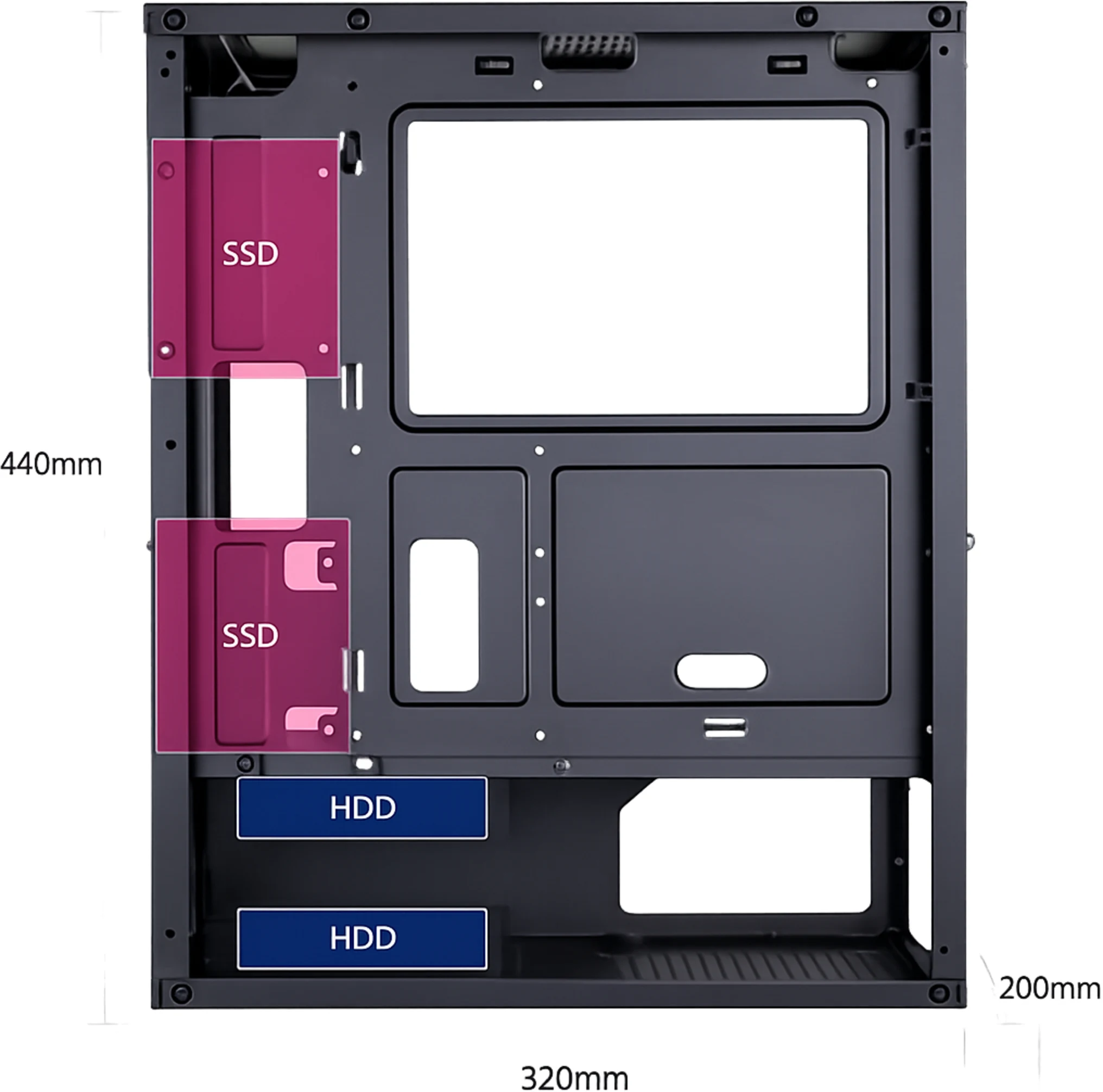 Imagen 5 de GABINETE GAMER F05T-BK 4 FAN ARGB/ 1 FAN REAR/ 3 FRONT/ ATX/ M-ATX/ IATC/ USB 3.0/USB 2.0/AUDIO SIN FUENTE / ESGAMING
