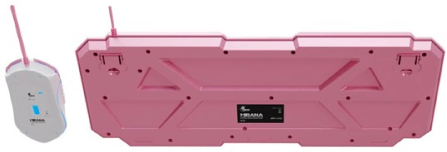 Imagen 2 de Kit Teclado Mouse Gamer Alámbrico XTech XTK-540S, USB Español Color ROSADO
