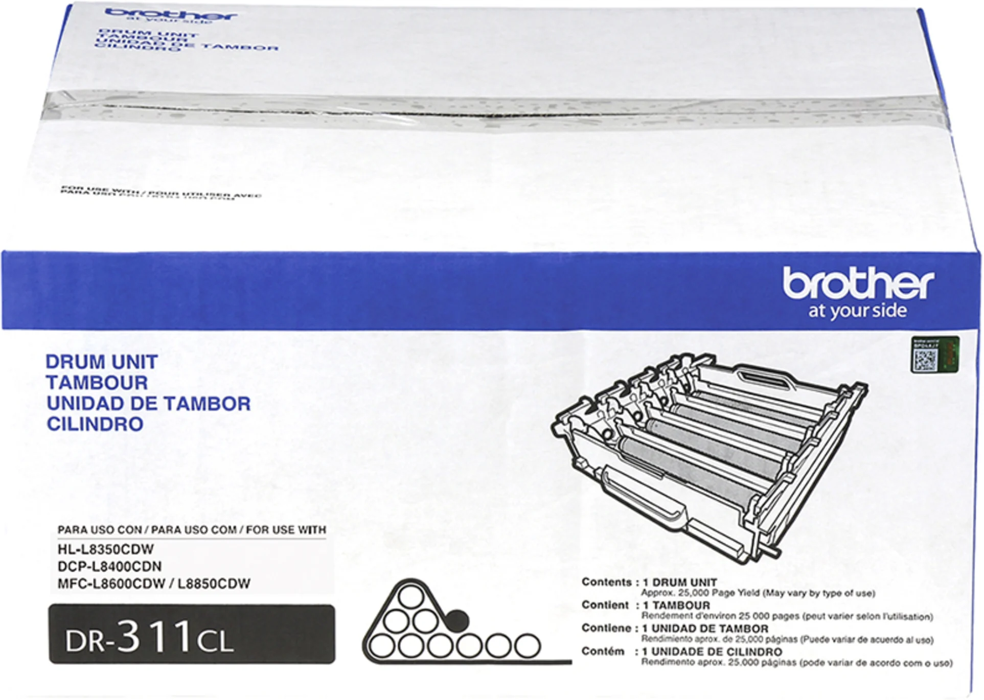 Imagen 0 de Tambor Brother DR311Cl para Impr MFC-L8850DW HL-L8350CDW, 25.000 Páginas