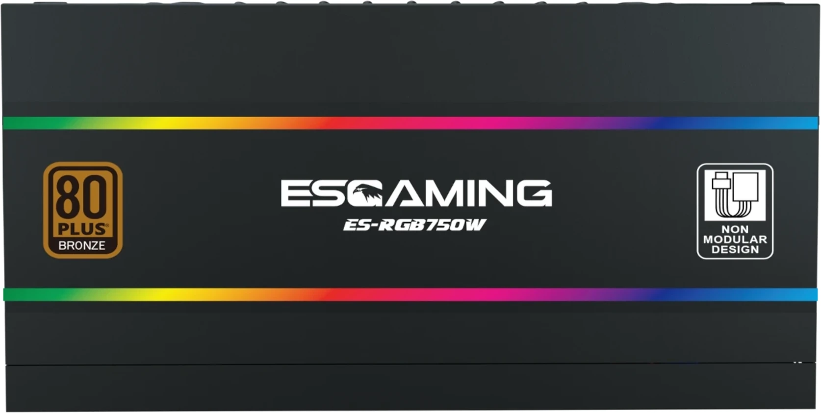 Imagen 1 de FUENTE PODER 750W/80 PLUS GOLD CERTIFICADA ES-RGB750WG ESGAMING