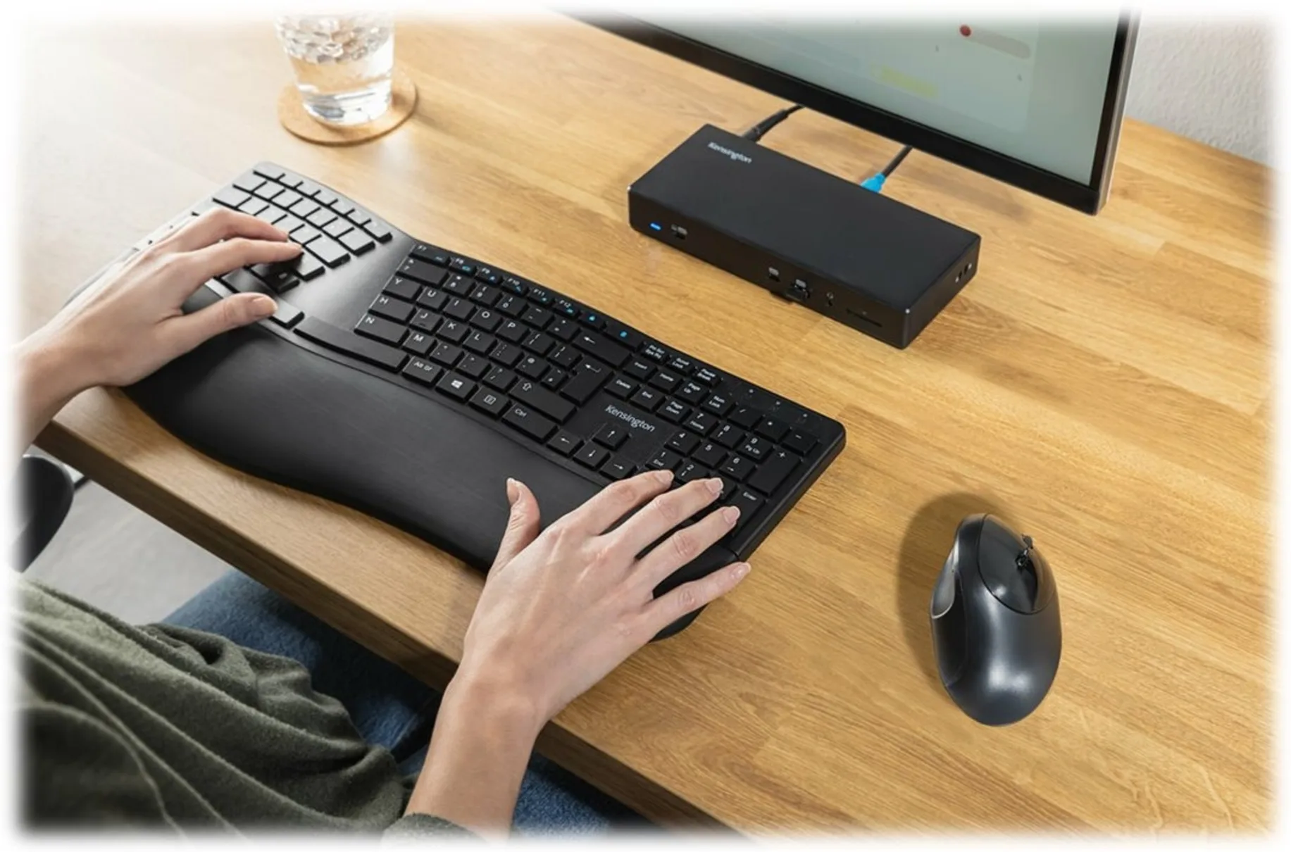 Imagen 8 de Kit Teclado Mouse Inalámbrico Ergonómico Kensington Pro Fit Ergo Bluetooth Negro