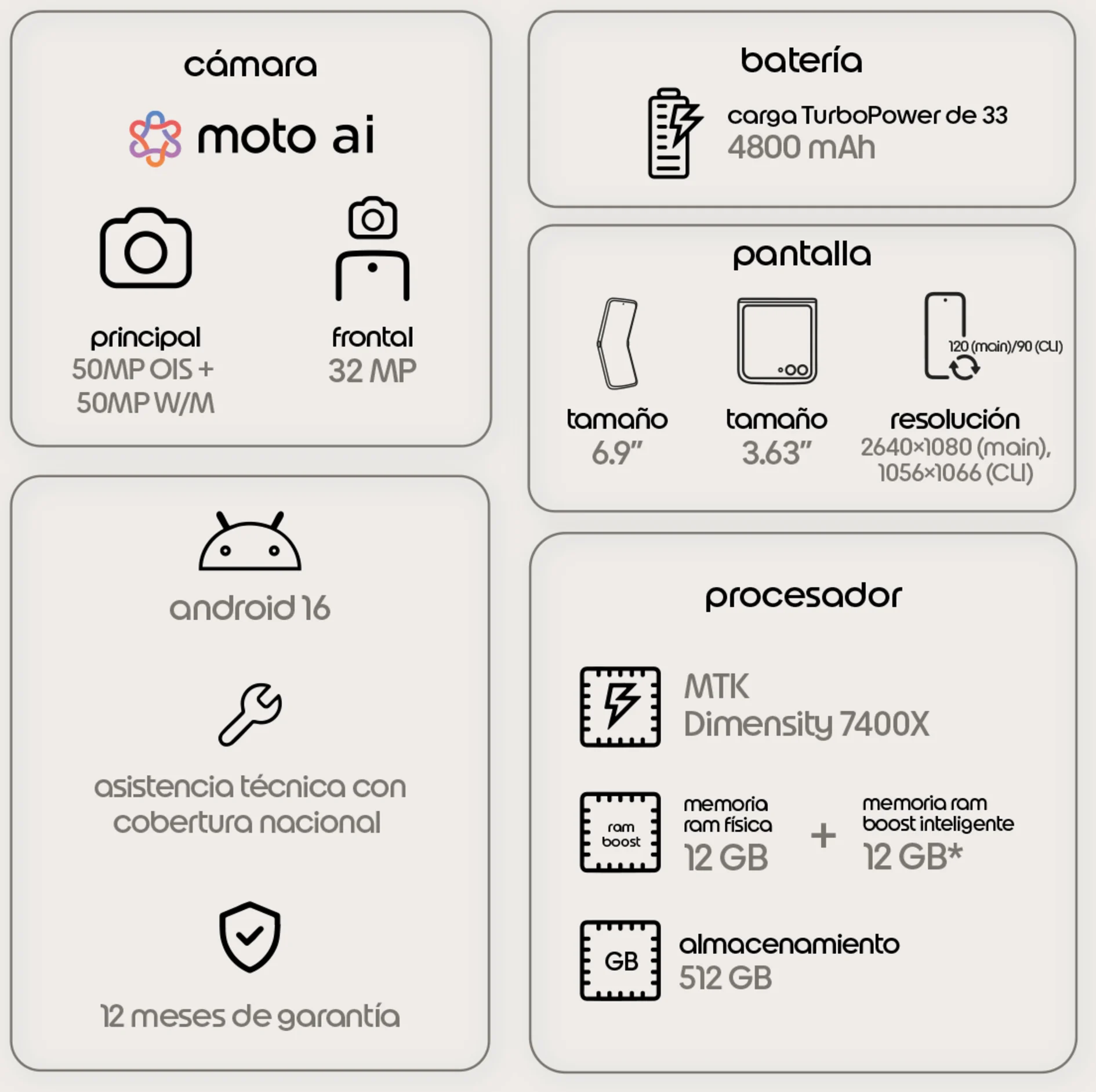 Imagen 8 de Motorola Razr 70 - Cellular phone - white