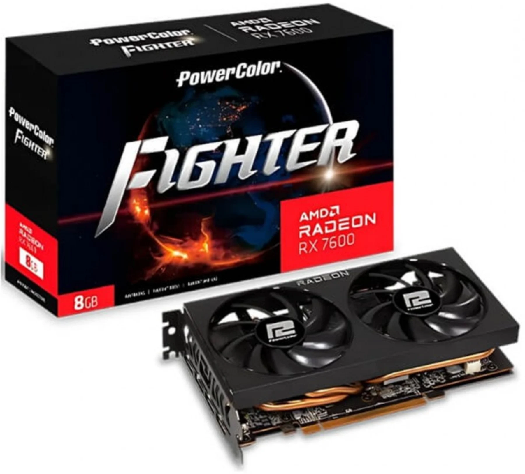 Imagen 0 de PowerColor Fighter AMD Radeon RX 7600 8GB GDDR6 [RX7600 8G-F]