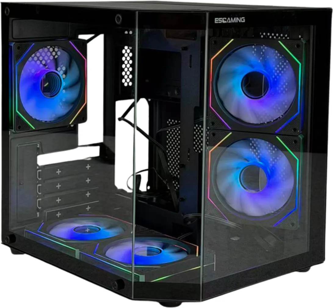Imagen 2 de Gabinete Gamer REBEL 270deg | Micro ATX / ITX | 5 ARGB | Controladora + Control 