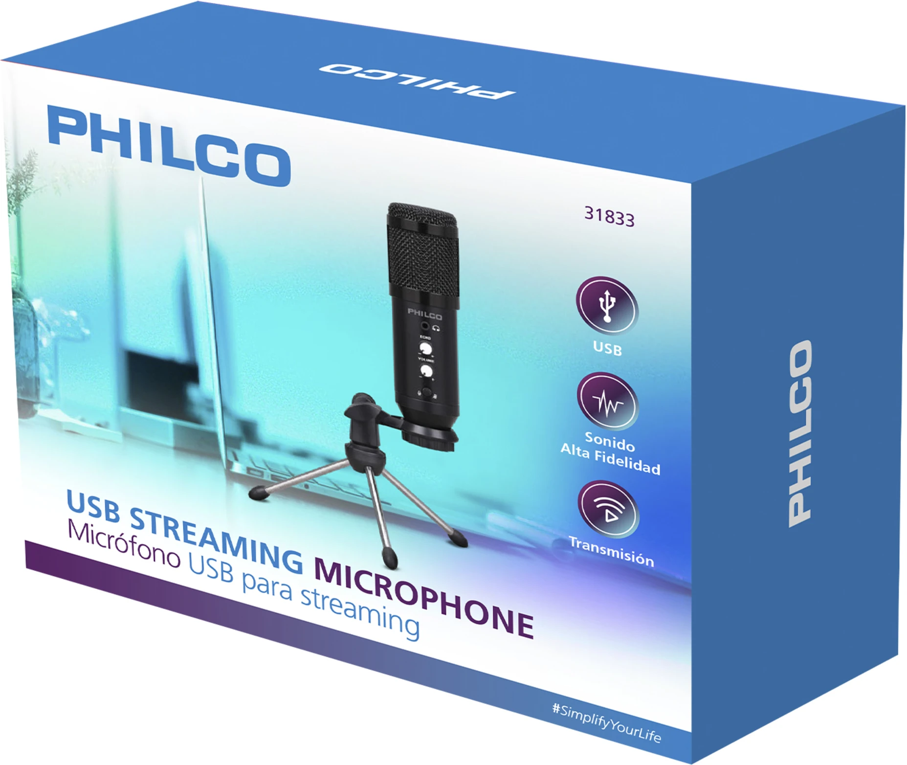 Imagen 3 de Microfono Philco USB con tripode