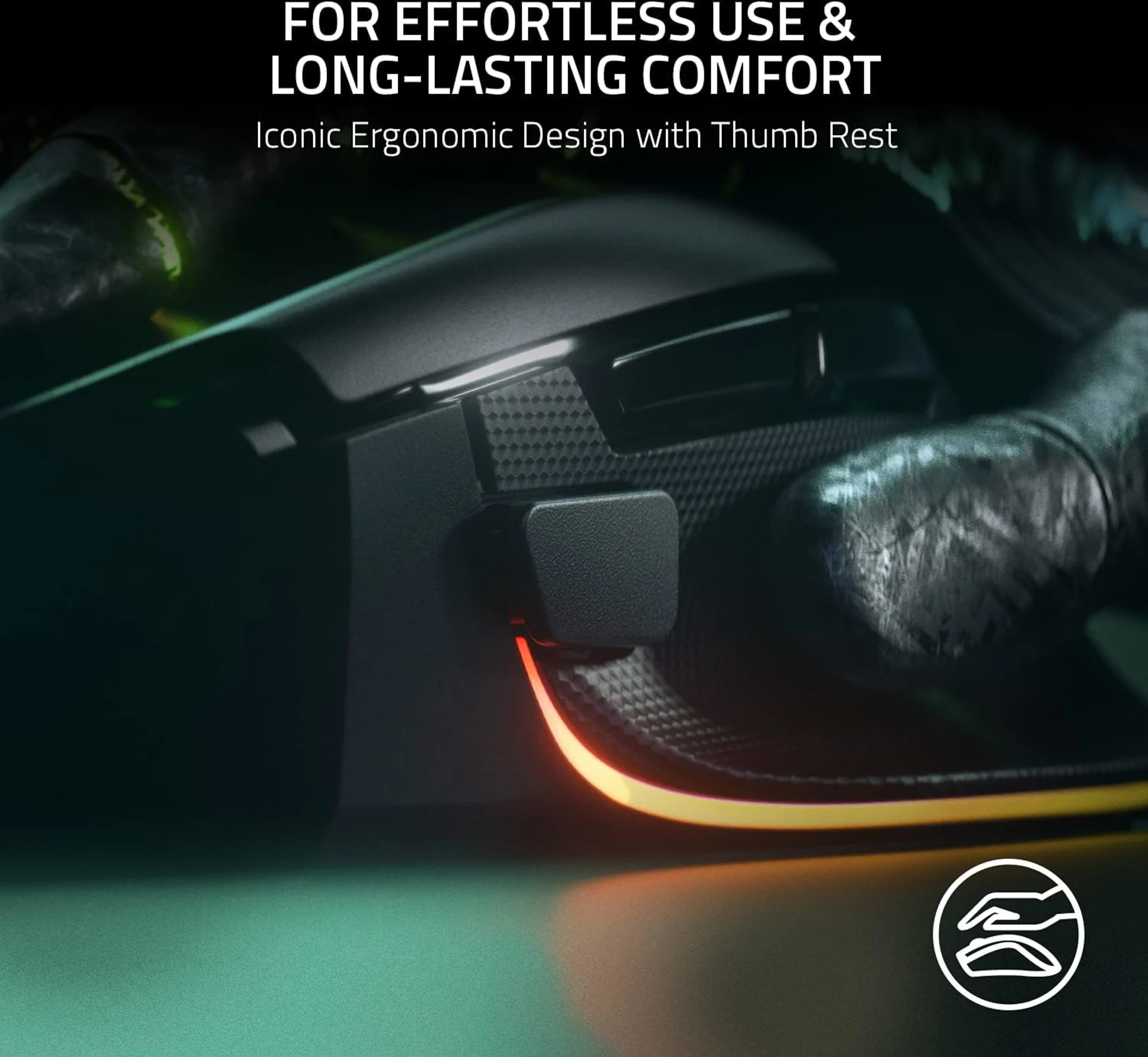 Imagen 5 de Mouse Gamer Alámbrico Razer Basilisk V3 Ergo Óptico 2600DPI 11 Botones RGB Negro