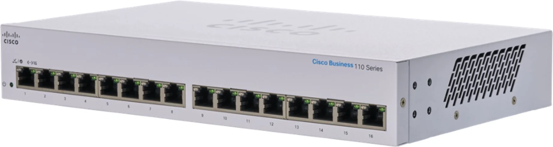 Imagen 1 de Switch Cisco CBS110 Unmanaged 16 Puertos 10/100/1000 GE Montaje Rack/Pared/mesa