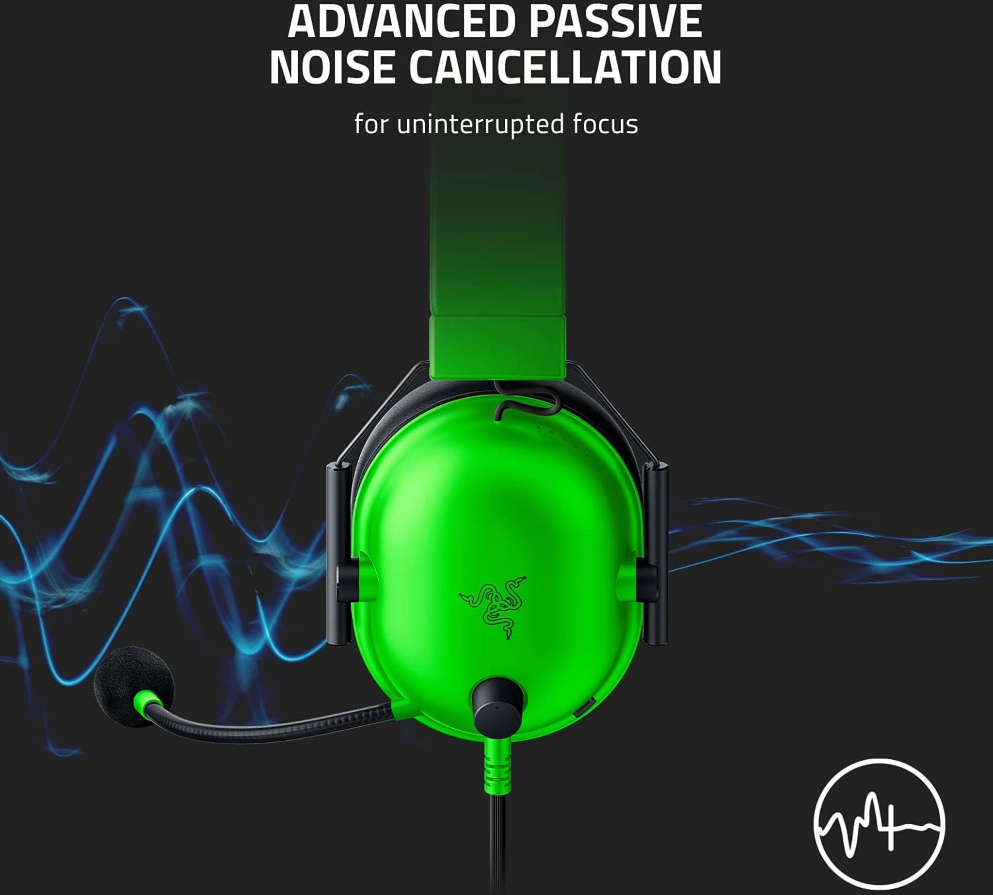 Imagen 3 de Audífonos Gamer Alámbricos Razer BlackShark V2 X Sonido 7.1 Jck3.5mm Color Verde