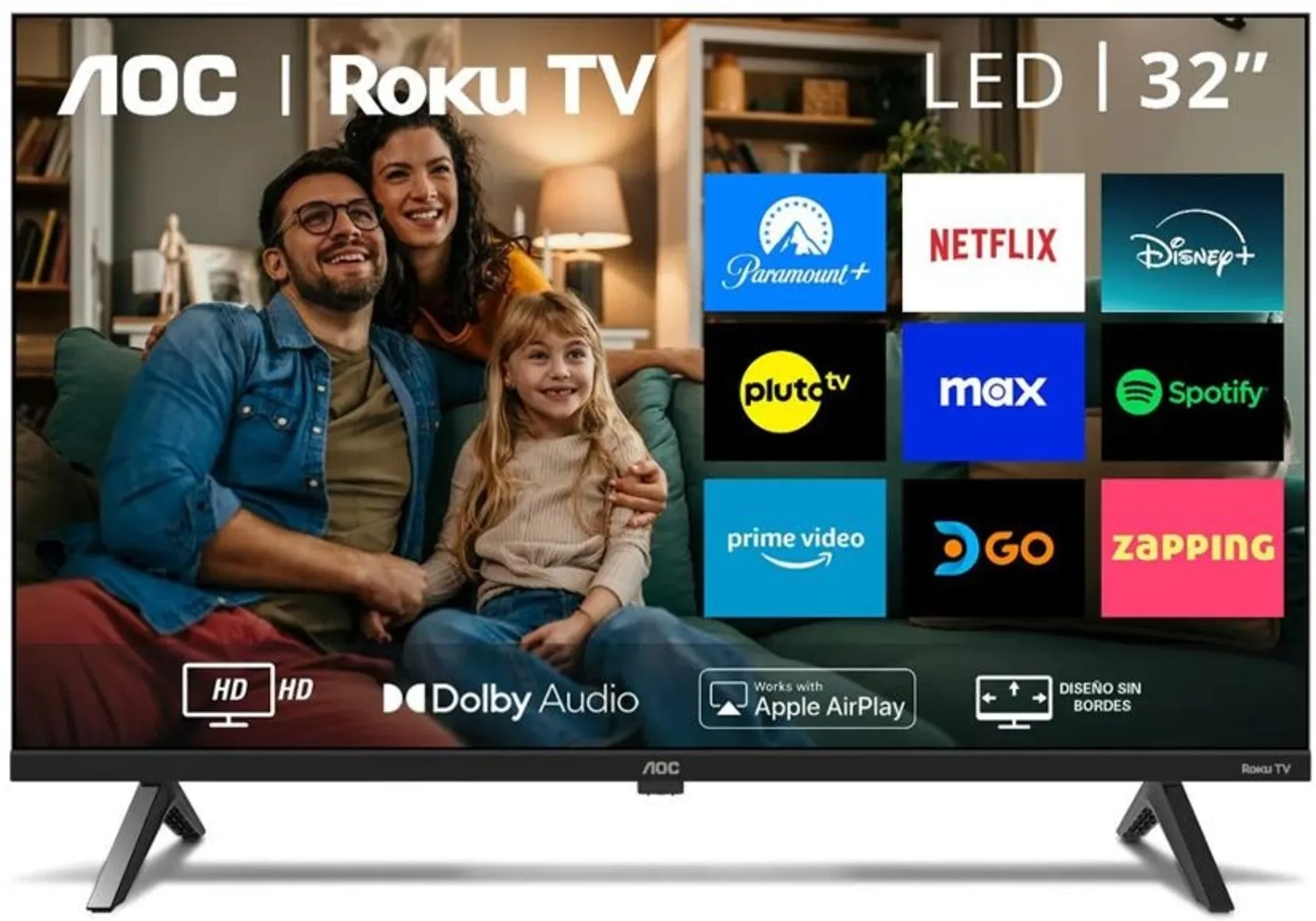 Imagen 0 de Smart TV AOC Roku TV 32" Series 32S5045 LED HD WIFI HDMI USB 
