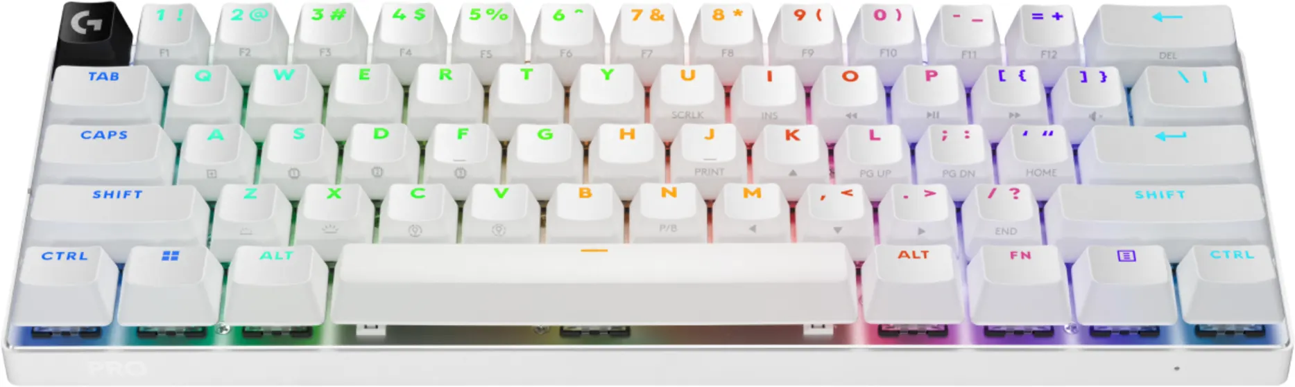 Imagen 1 de Teclado Gamer Inalámbrico Logitech PRO X60 Inglés Switch Táctil RGB Color Blanco