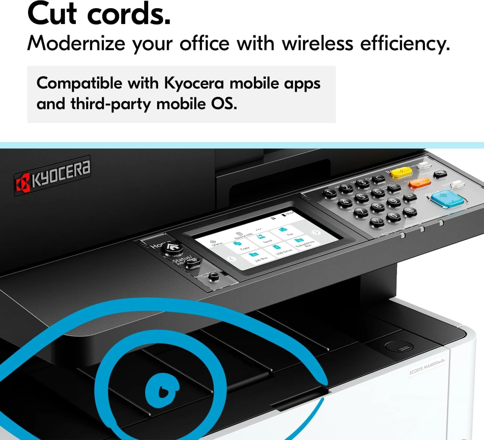 Imagen 3 de Impresora Multifunción Kyocera ECOSYS MA4000wifx Láser B/N WiFi LAN USB