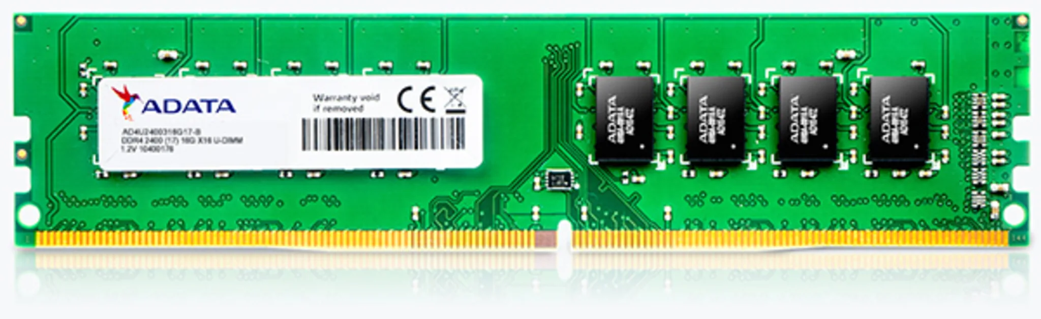 Imagen 0 de Memoria RAM 4GB DDR4 2400Mhz DIMM CL17 Non-ECC 1.2V 288 pin - ADATA