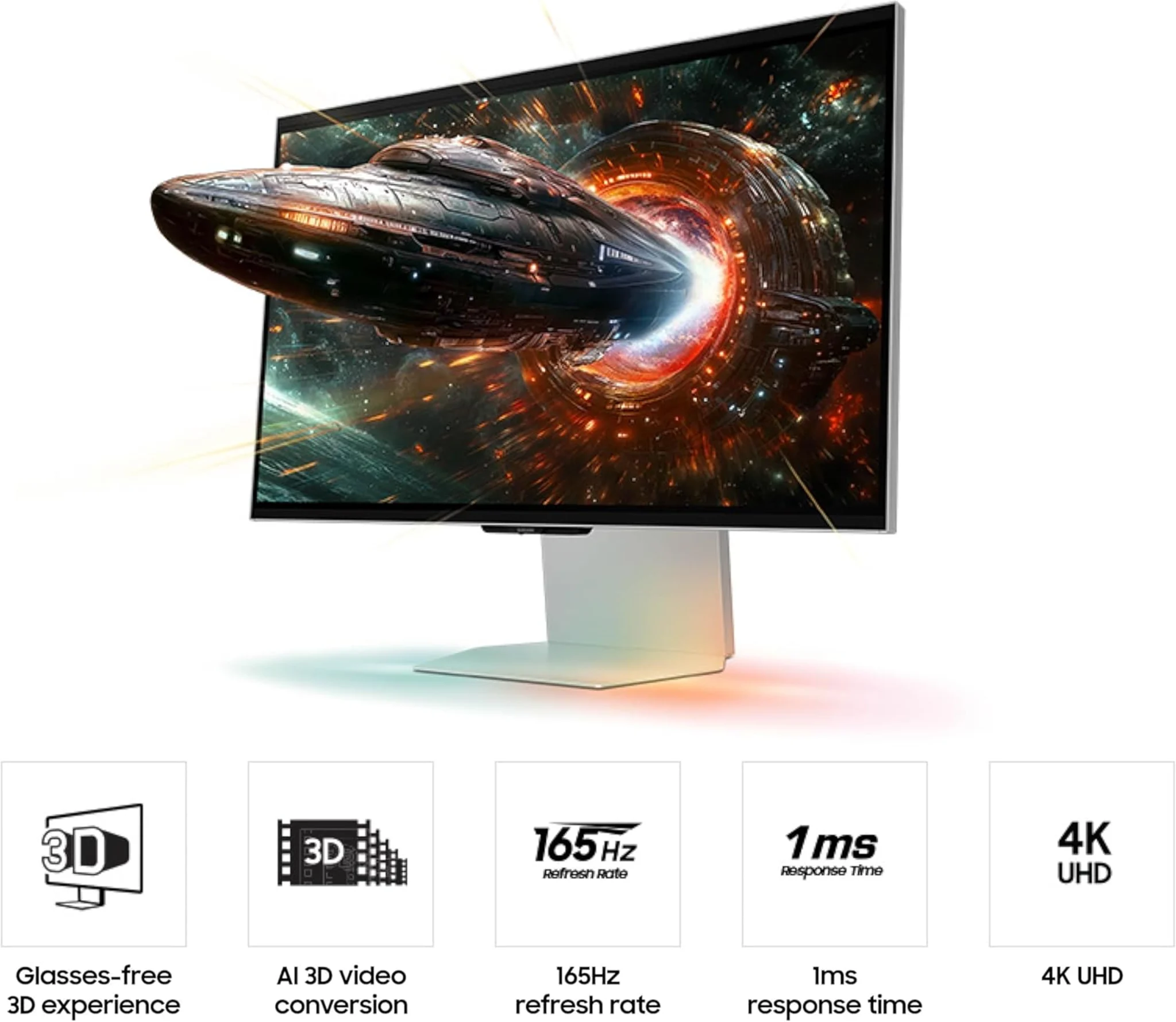 Imagen 1 de Monitor Vision 3D Gamer Samsung G90XF 27" 4K sin lentes IPS 165Hz Pivoteable