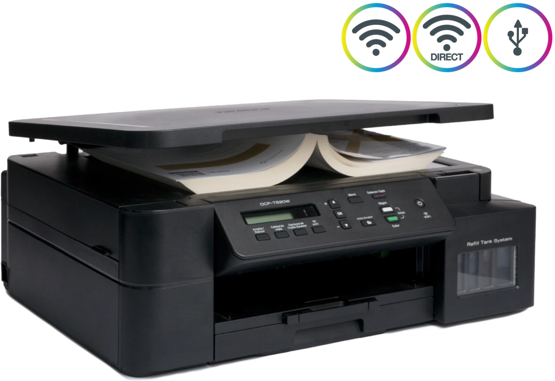 Imagen 7 de Impresora Multifunción Brother DCP-T520W Tanque Tinta Color WiFi USB MFP 30ppm