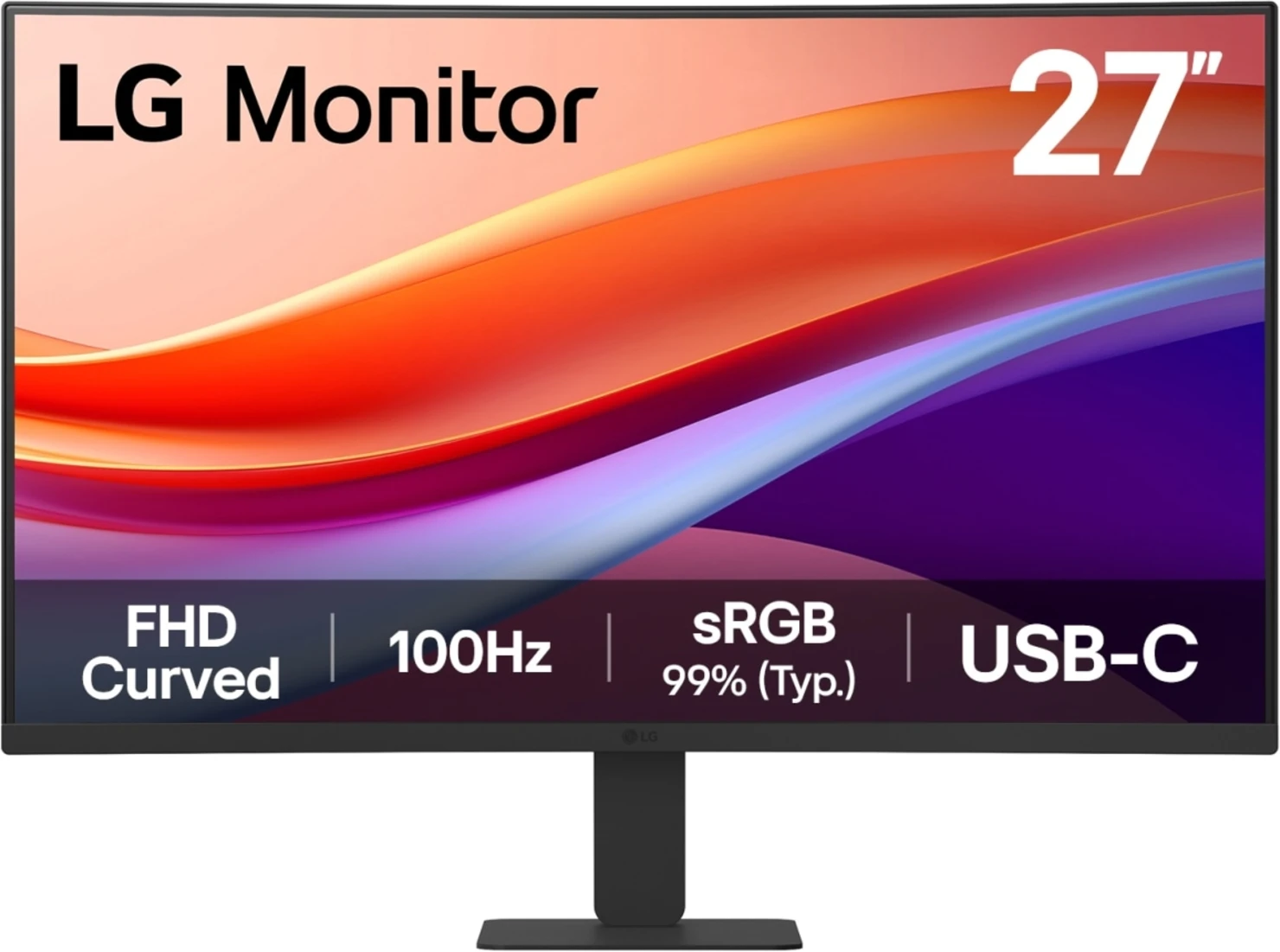 Imagen 0 de Monitor Curvo LG 27U421A-B 27" FHD 1920*1080 VA HDMI USB-C 100Hz 5ms (GtG)