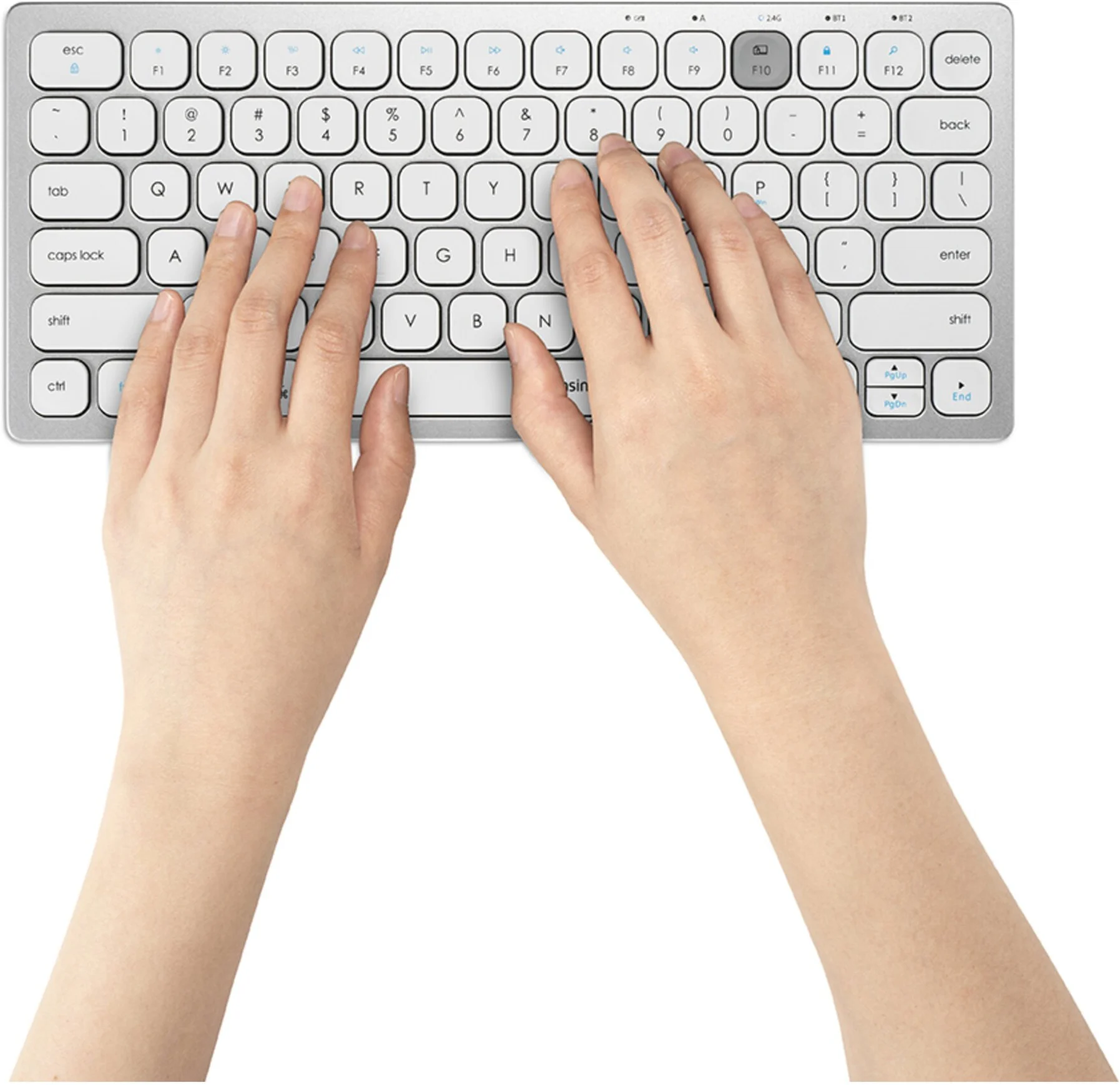 Imagen 2 de Teclado Inalámbrico Kesington 2.4 GHz + Bluetooth Compact Silver