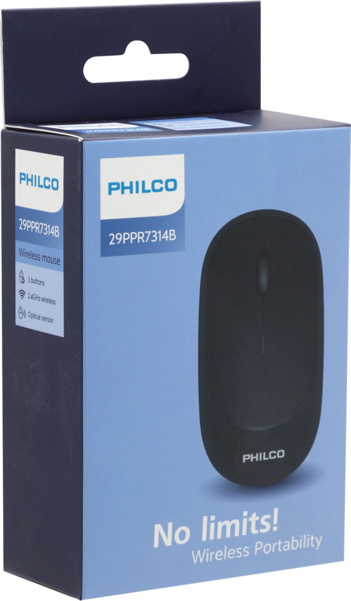 Imagen 0 de MOUSE INAL. PPR7314 NEGRO PHILCO PRO