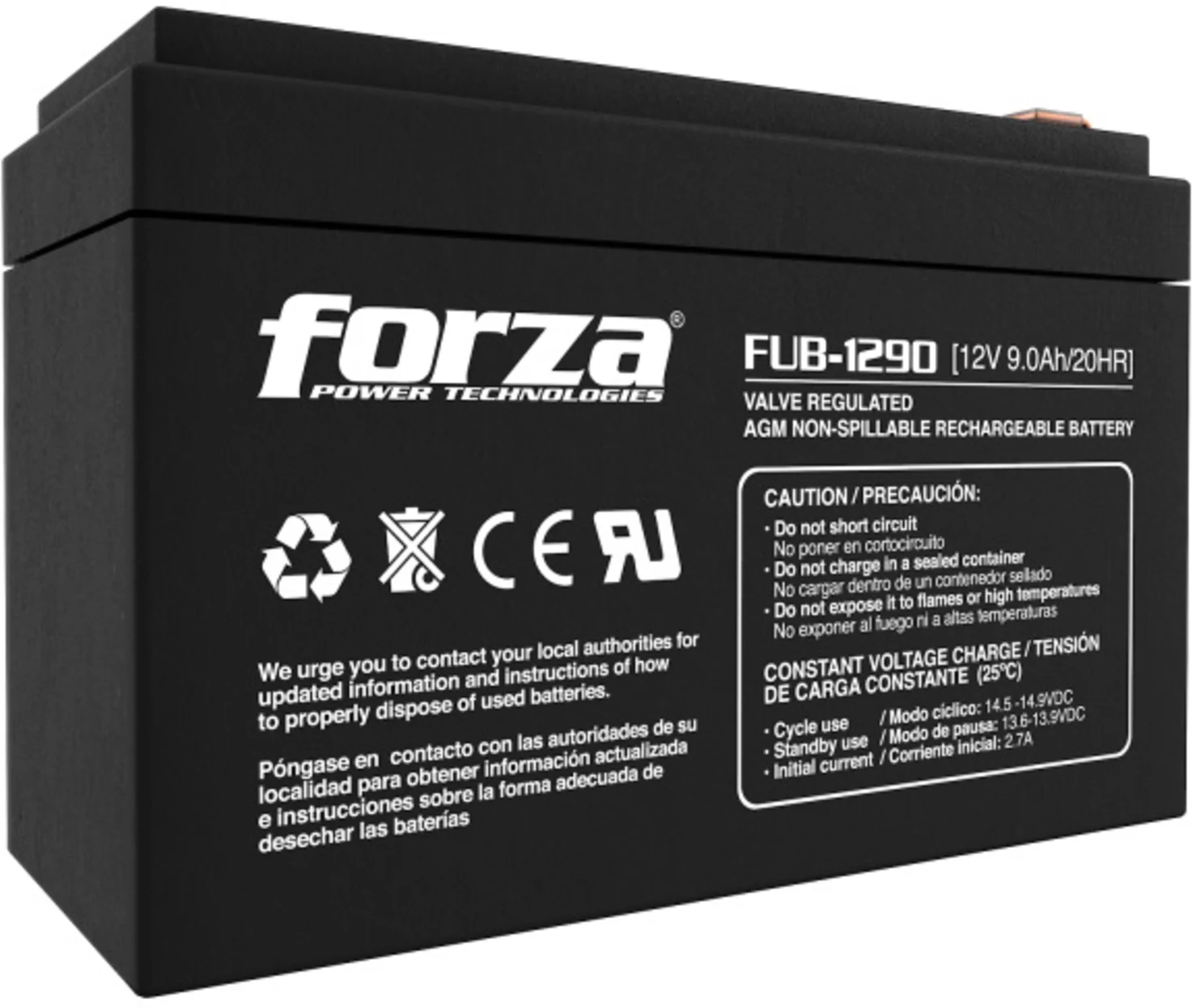 Imagen 3 de Bateria para UPS Forza  FUB-1290 12V 9.0A