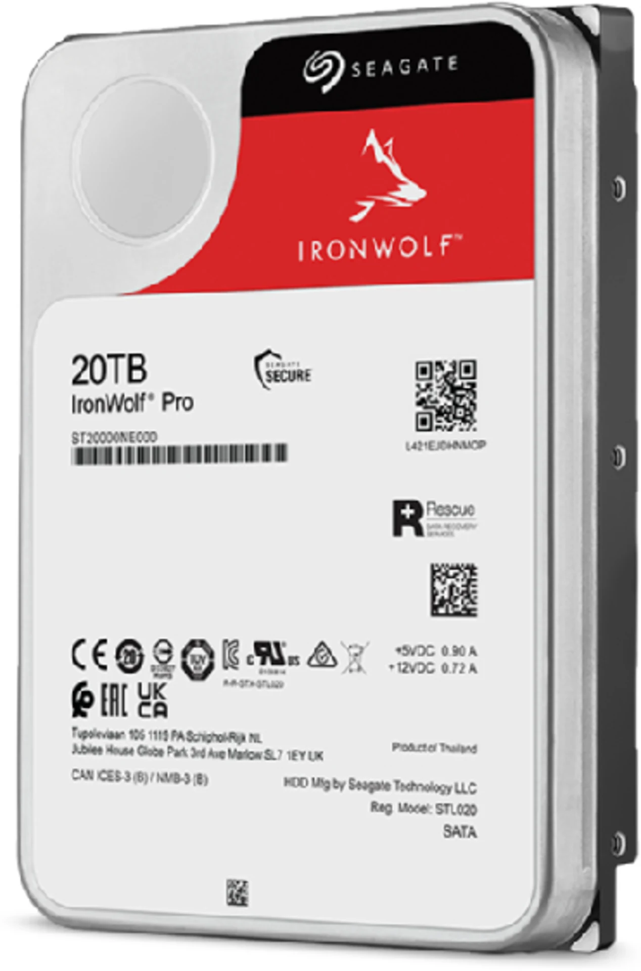 Imagen 4 de Disco Duro Seagate IronWolf Pro 20TB 3.5" 7200RPM SATAIII 6Gb/s 256MB p/NAS
