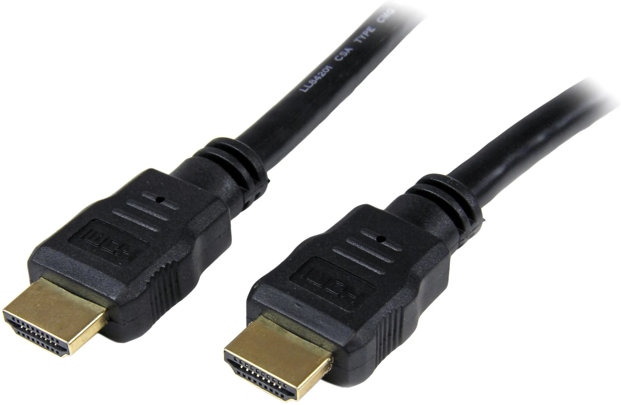Imagen 0 de Cable HDMI M/M v1.4 UHD 4K x 2K 30Hz 28AWG High Speed Gold 1.8mt Negro StarTech