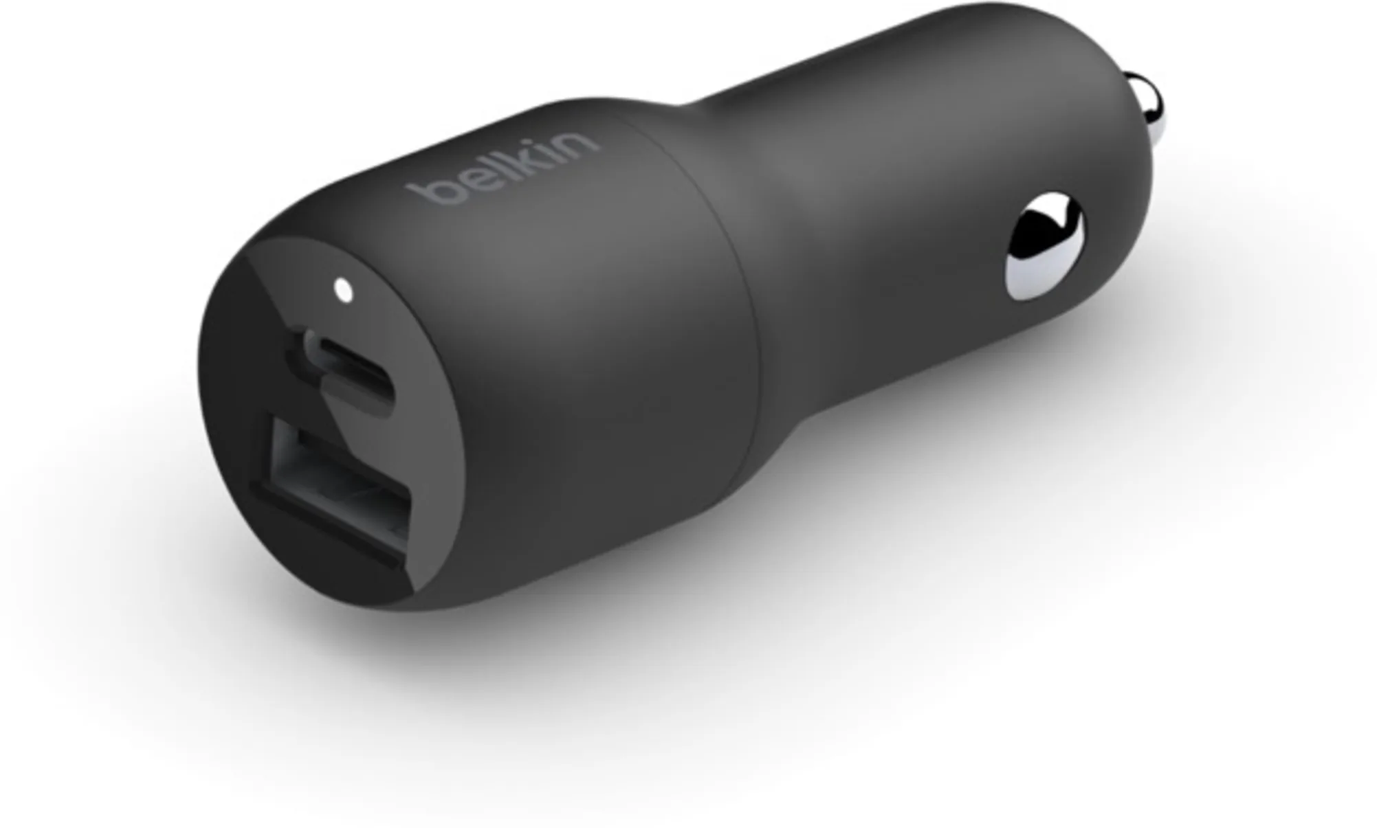 Imagen 0 de Belkin Dual Car Charger - Adaptador de corriente para el coche - 37 vatios - PD 3.0 - 2 conectores de salida (USB, 24 pin USB-C)