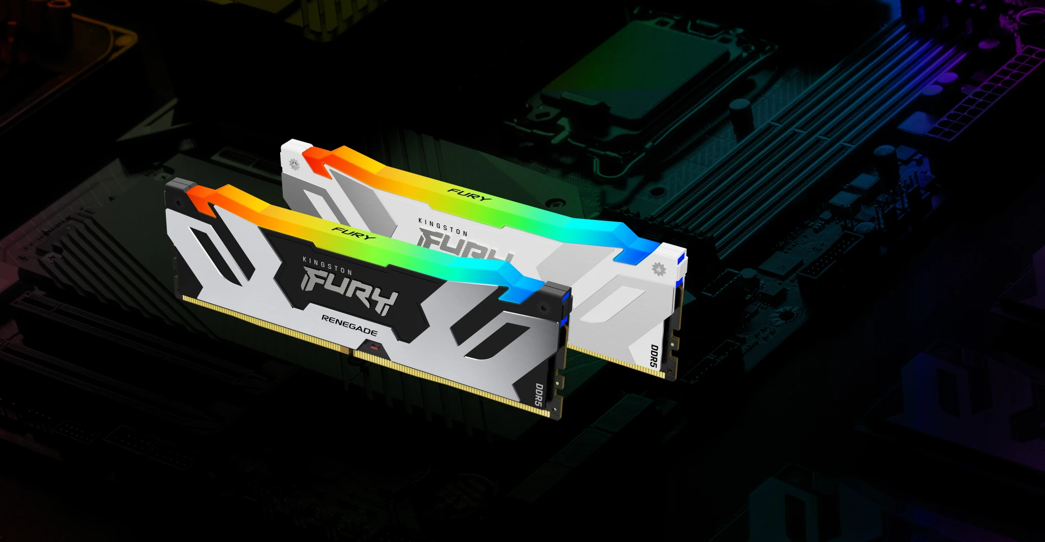 Imagen 4 de Memoria RAM 16GB DDR5 6400MHz DIMM CL32 Non-ECC 1.4V 288p FURY RenegadeRGBWhite