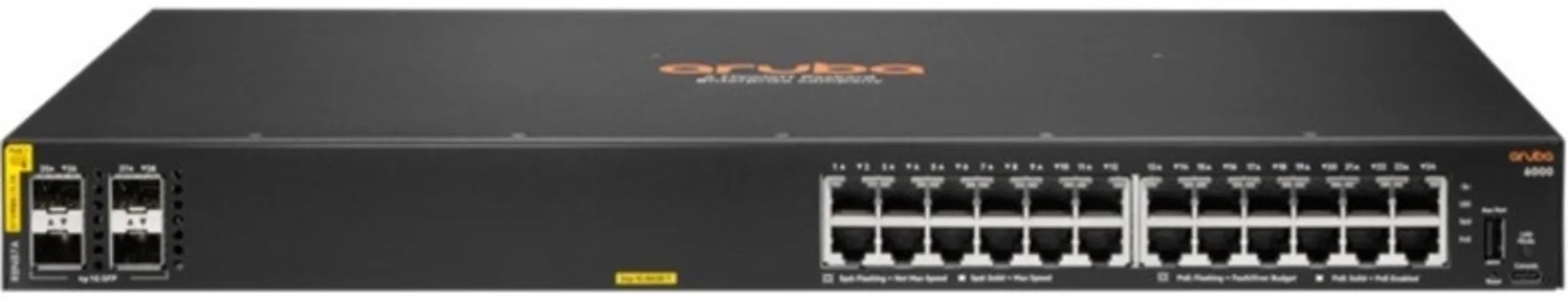 Imagen 2 de Switch HPE Aruba 6000 24G 10/100/1000 CL4 POE 370W 4SFP