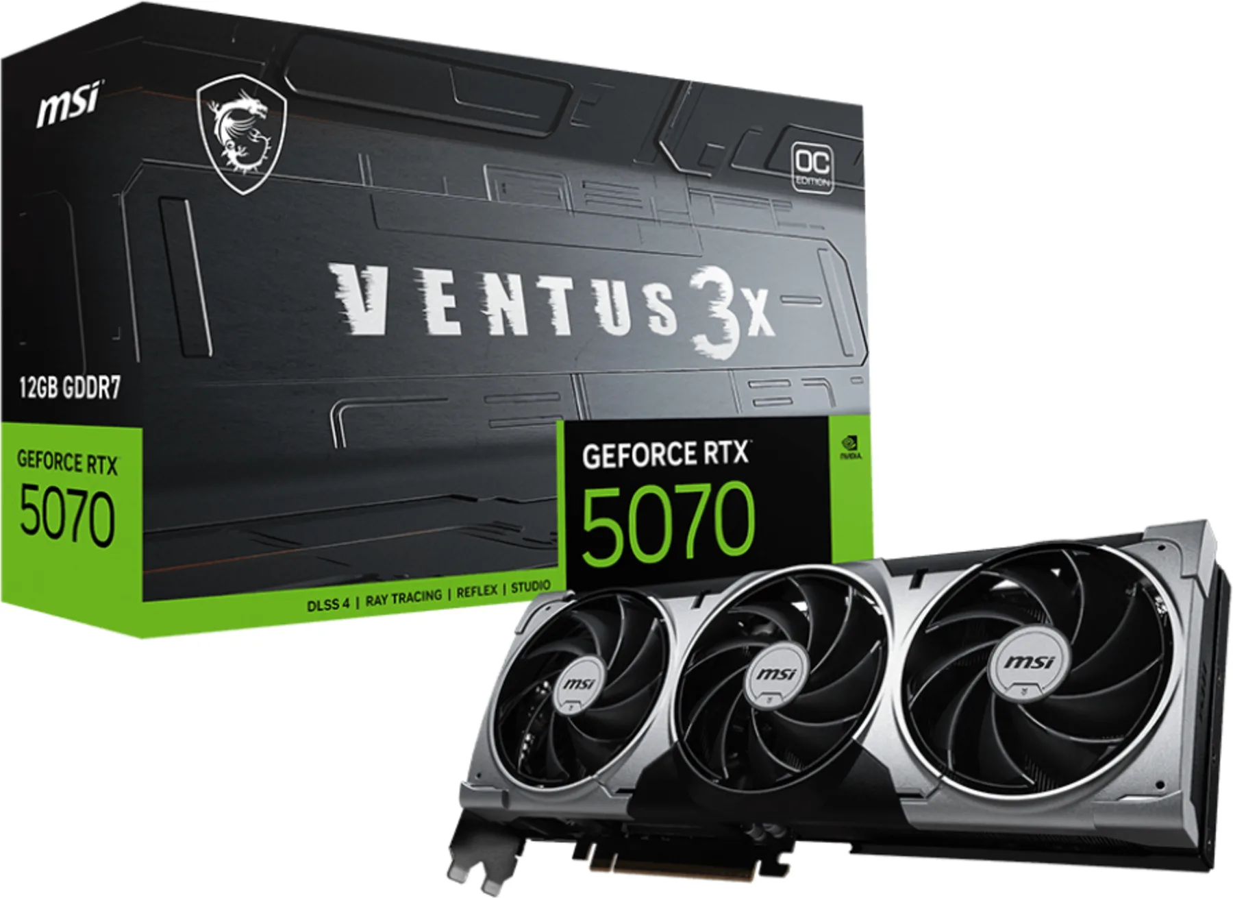 Imagen 0 de Tarjeta de Video Nvidia GeForce MSI RTX 5070 12G Ventus 3X OC 12GB GDDR7