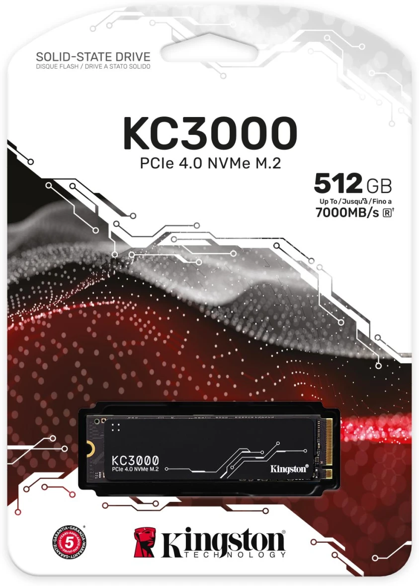 Imagen 3 de Unidad SSD Kingston KC3000 512GB M.2 22*80 PCIe4.0 NVMe Lec 7000MB/s Esc3900MB/s