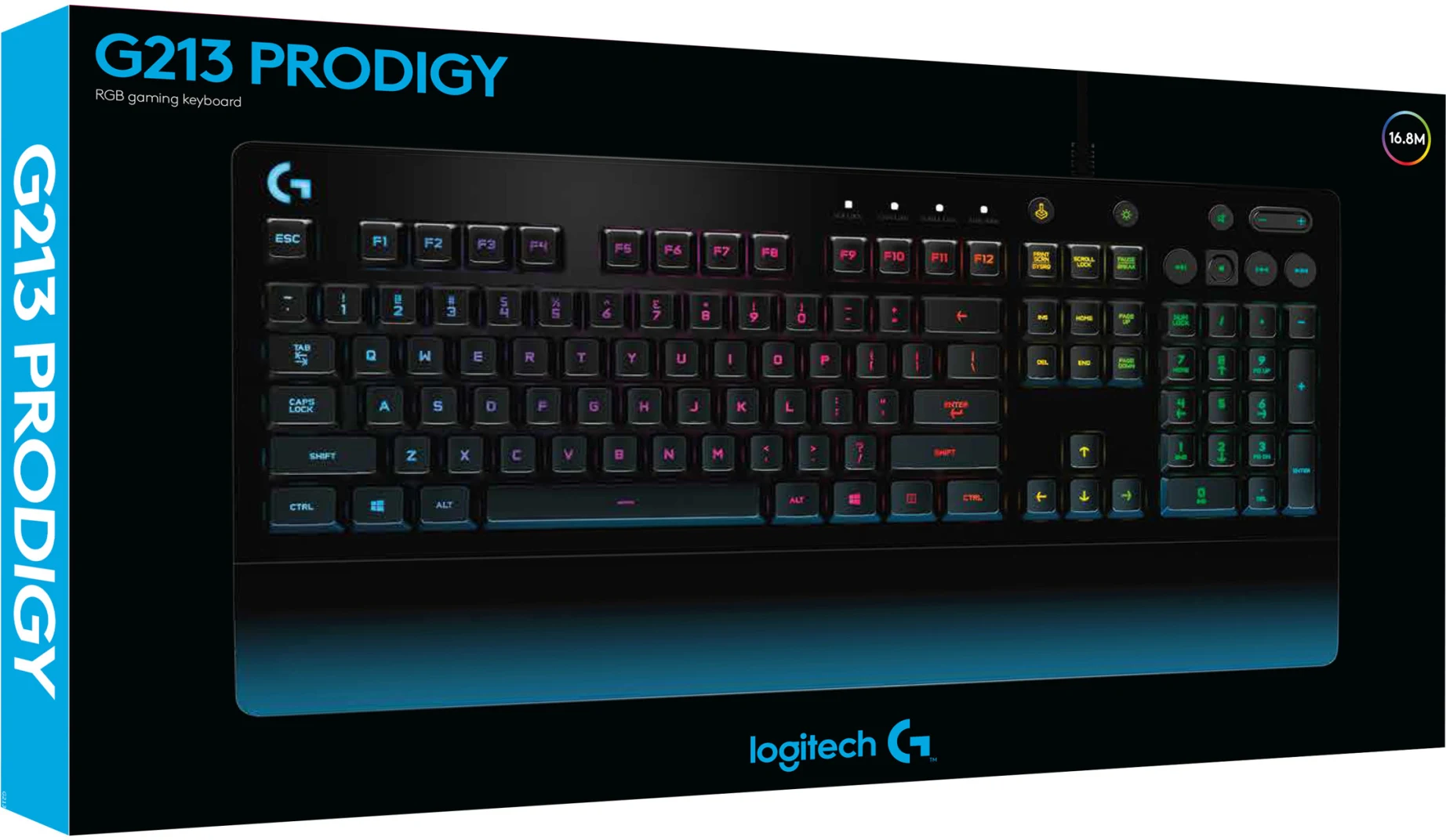 Imagen 6 de Teclado Gamer Alámbrico Logitech G213 Prodigy RGB Español USB Antiderrame Negro