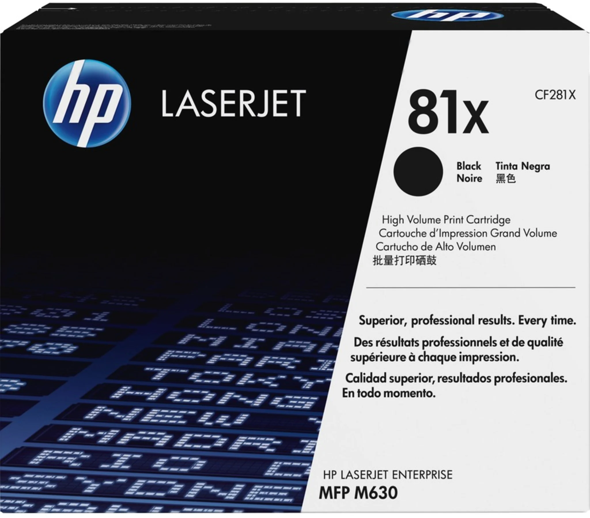 Imagen 0 de Toner HP 81X Negro para LaserJet MFP M630z\M630dn\M630f\M630h, 25.000 Paginas