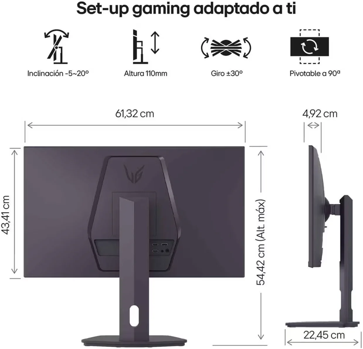 Imagen 2 de Monitror Gamer LG UltraGear 27G610A-B 27"IPS QHD 2560*1440  HDMI DP 200Hz 1msGTG