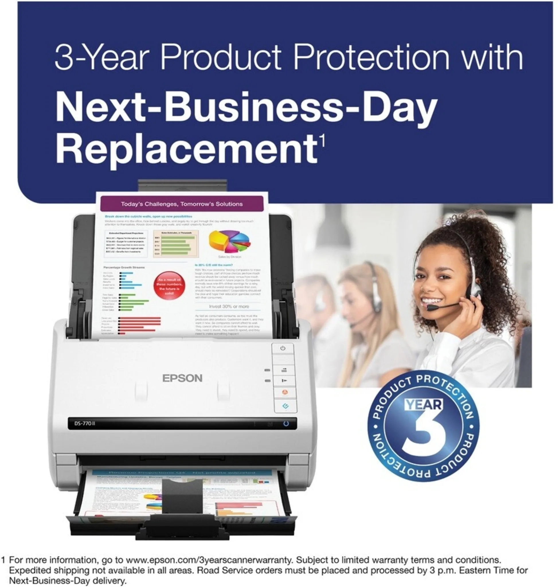 Imagen 2 de Escáner de Escritorio Epson DS-770 II Color Dúplex 600dpi 45ppm Interfaz USB 3.0