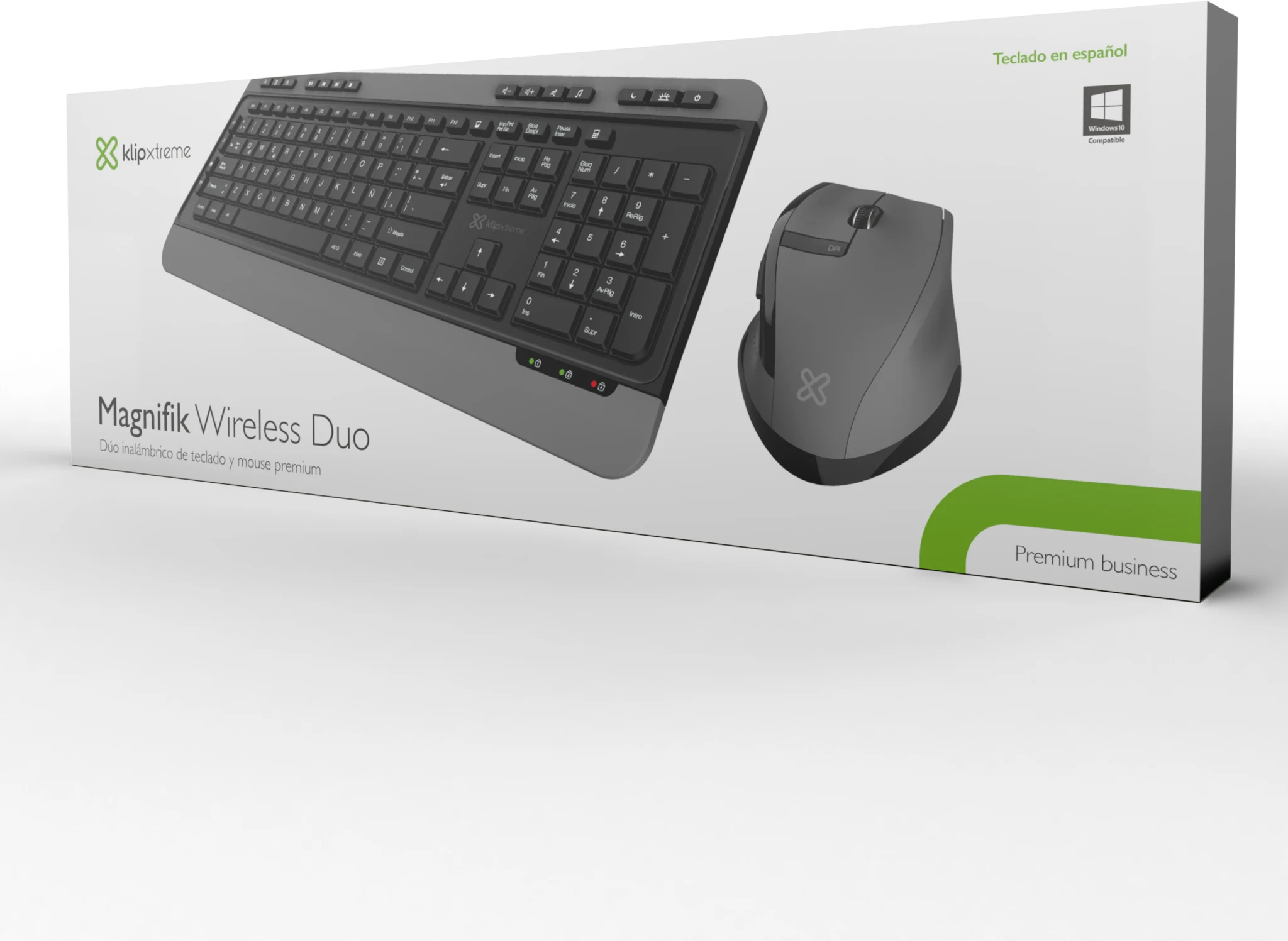 Imagen 6 de Kit Teclado Mouse Inalámbrico KlipX KBK-520, Slim Reep USB 2.4GHz Color Negro