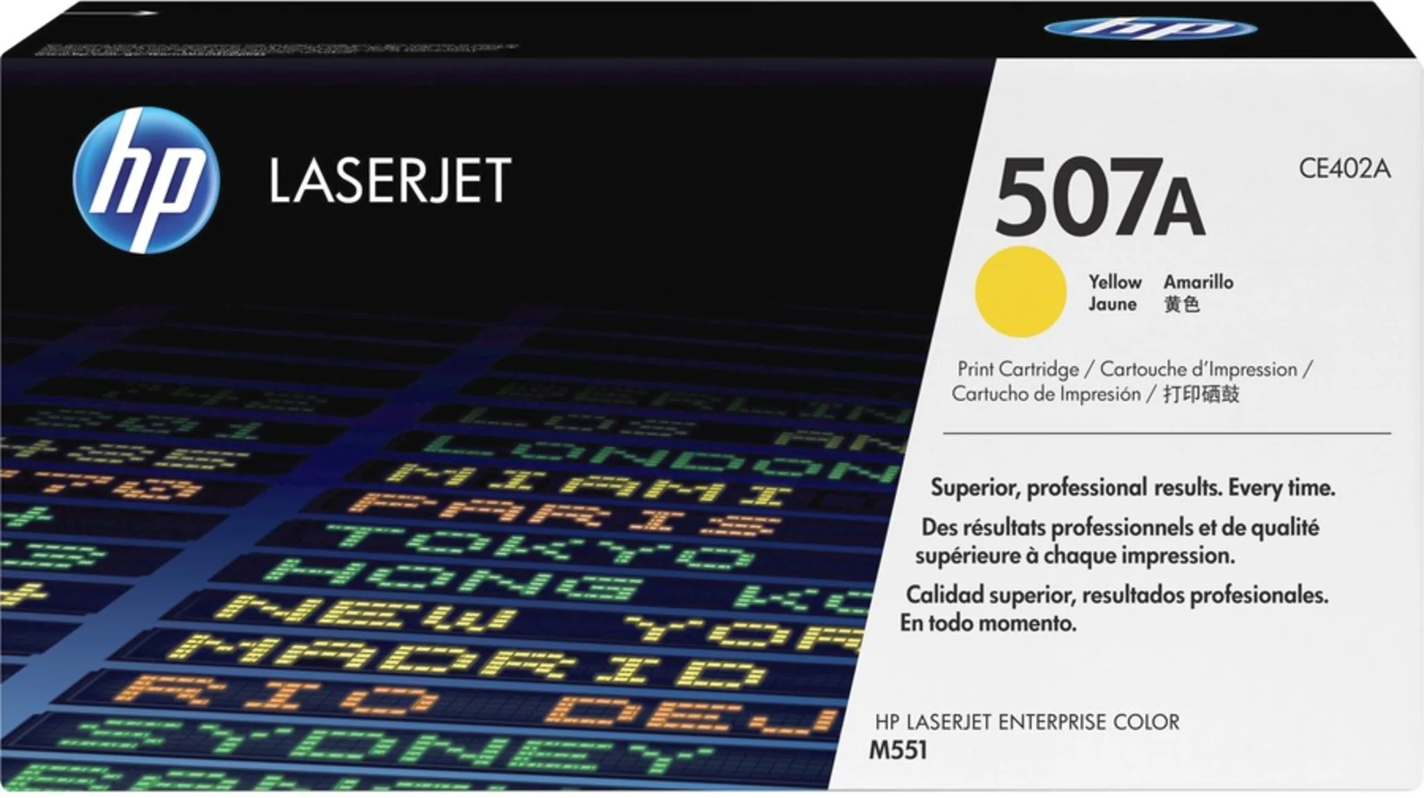 Imagen 0 de Toner HP 507A Yellow para Imp LaserJet MFP M575c/M570dn/M575f/M551dn, 6000 Pág