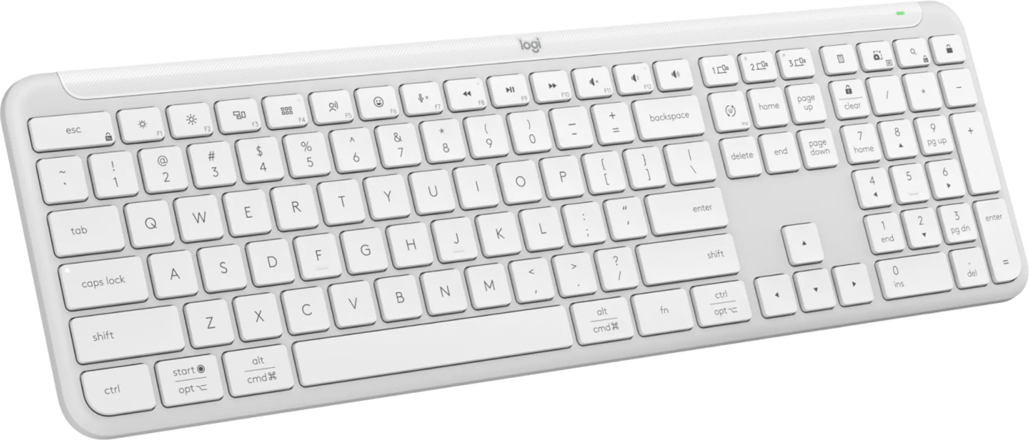 Imagen 1 de Teclado Inalámbrico Logitech Signature Slim K950, RF/BT QWERTY Español Blanco