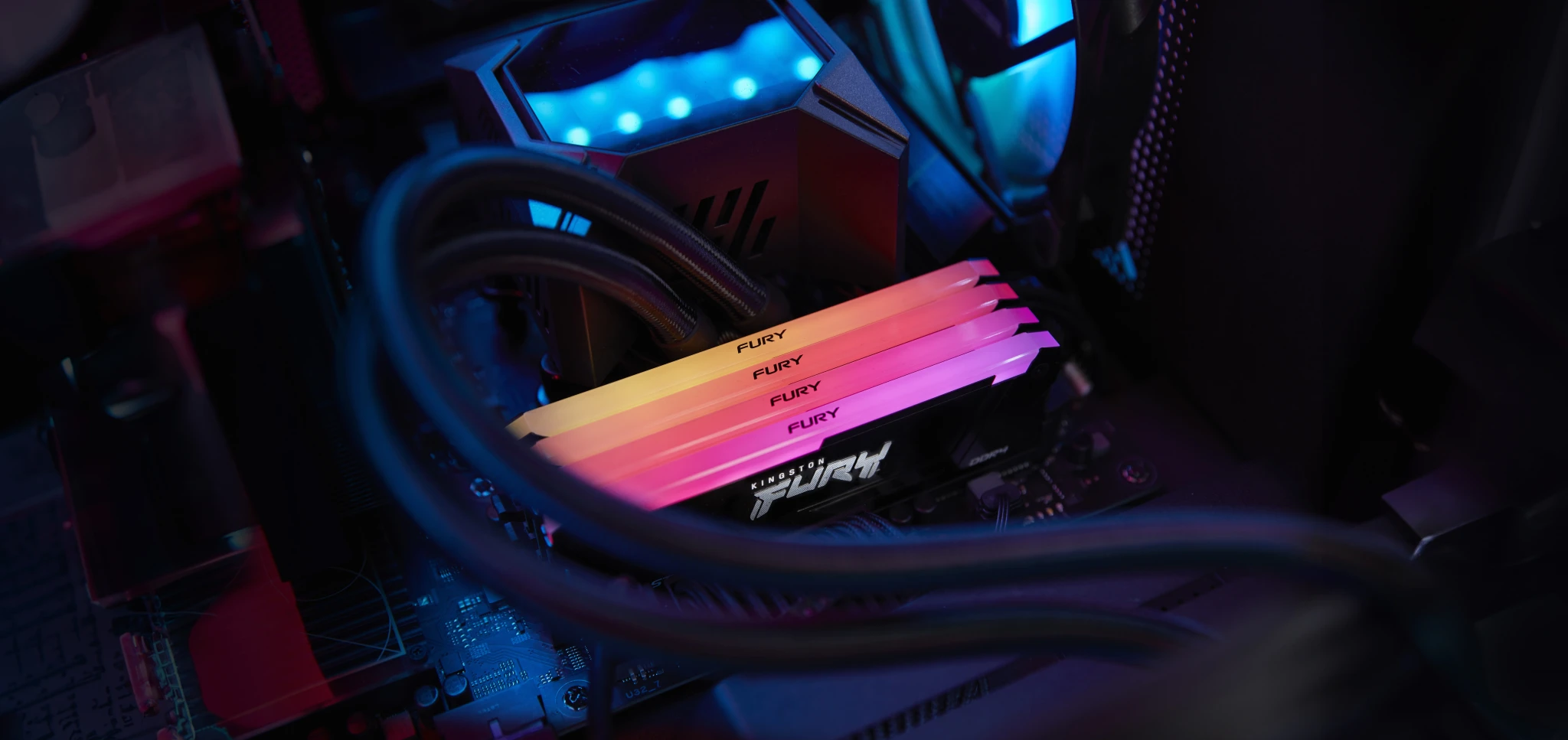 Imagen 2 de Memoria RAM 32GB (2*16GB) DDR4 3200MHz DIMM CL16 Non-ECC 1.35v 288p FURY Beast