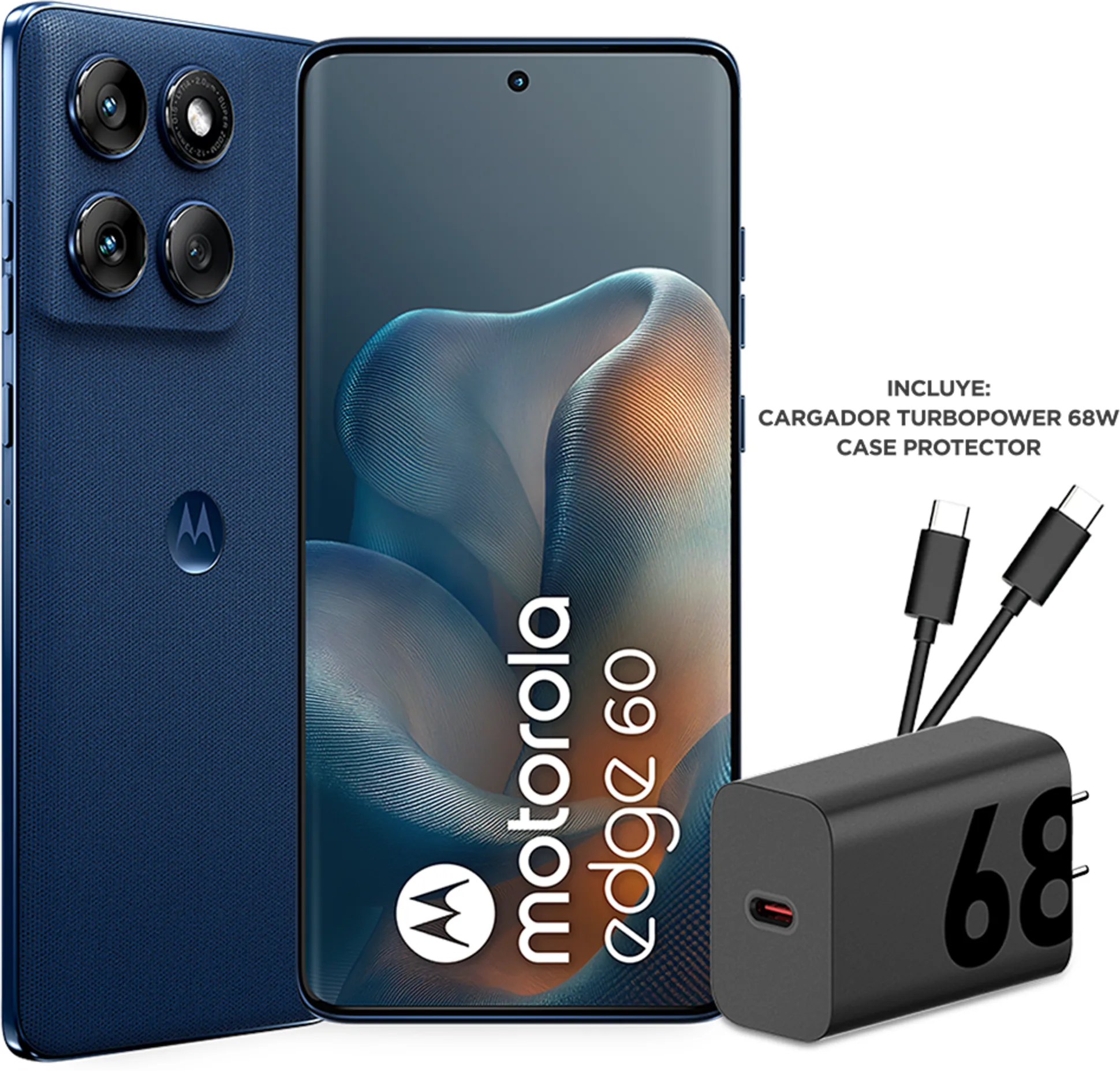 Imagen 2 de Celular Motorola Moto Edge 60 Memoria 256GB RAM 12GB 50MP 6.67' Azul