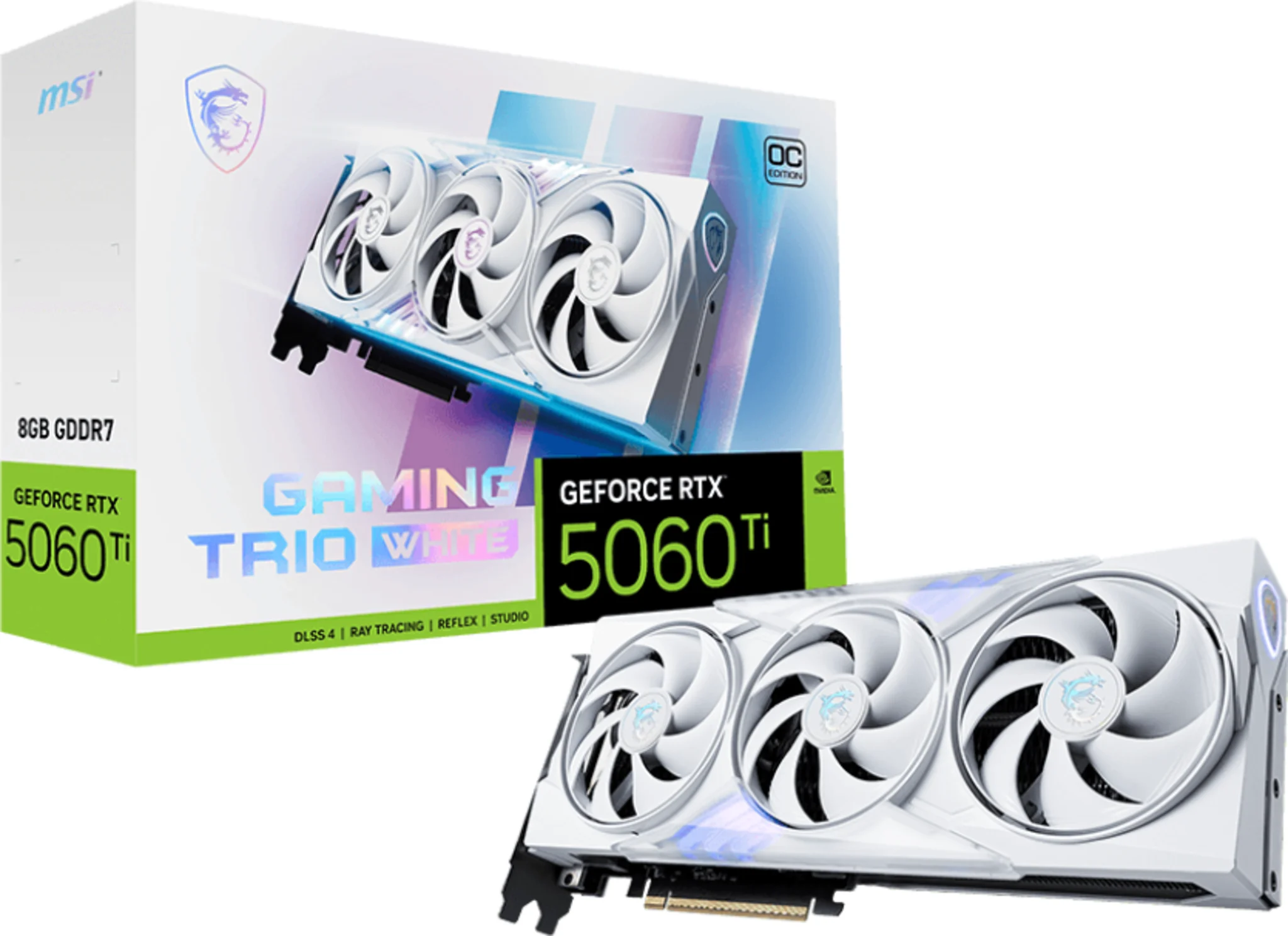 Imagen 0 de MSI GeForce RTX 5060 Ti 8G GAMING TRIO OC WHITE [G506T-8GTCW]