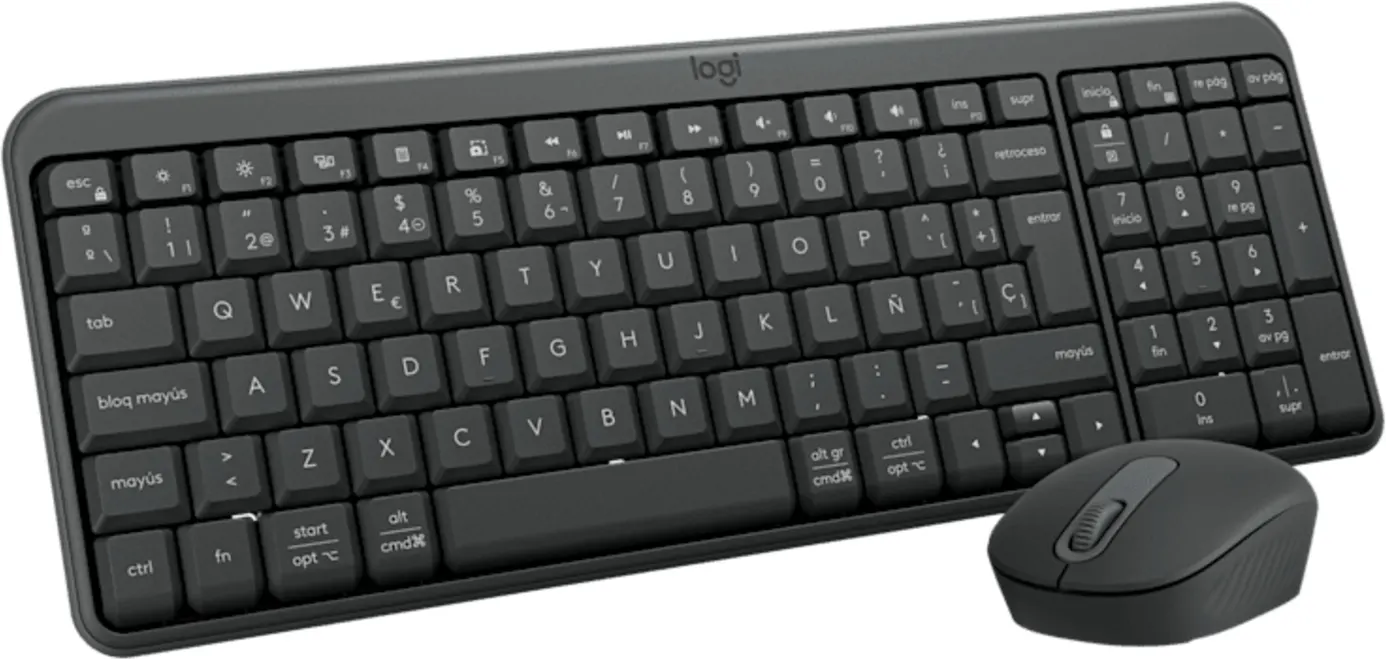 Imagen 3 de Kit Teclado Mouse Inalámbrico Logitech MK250 Compact, Qwerty Bluetooth Grafito