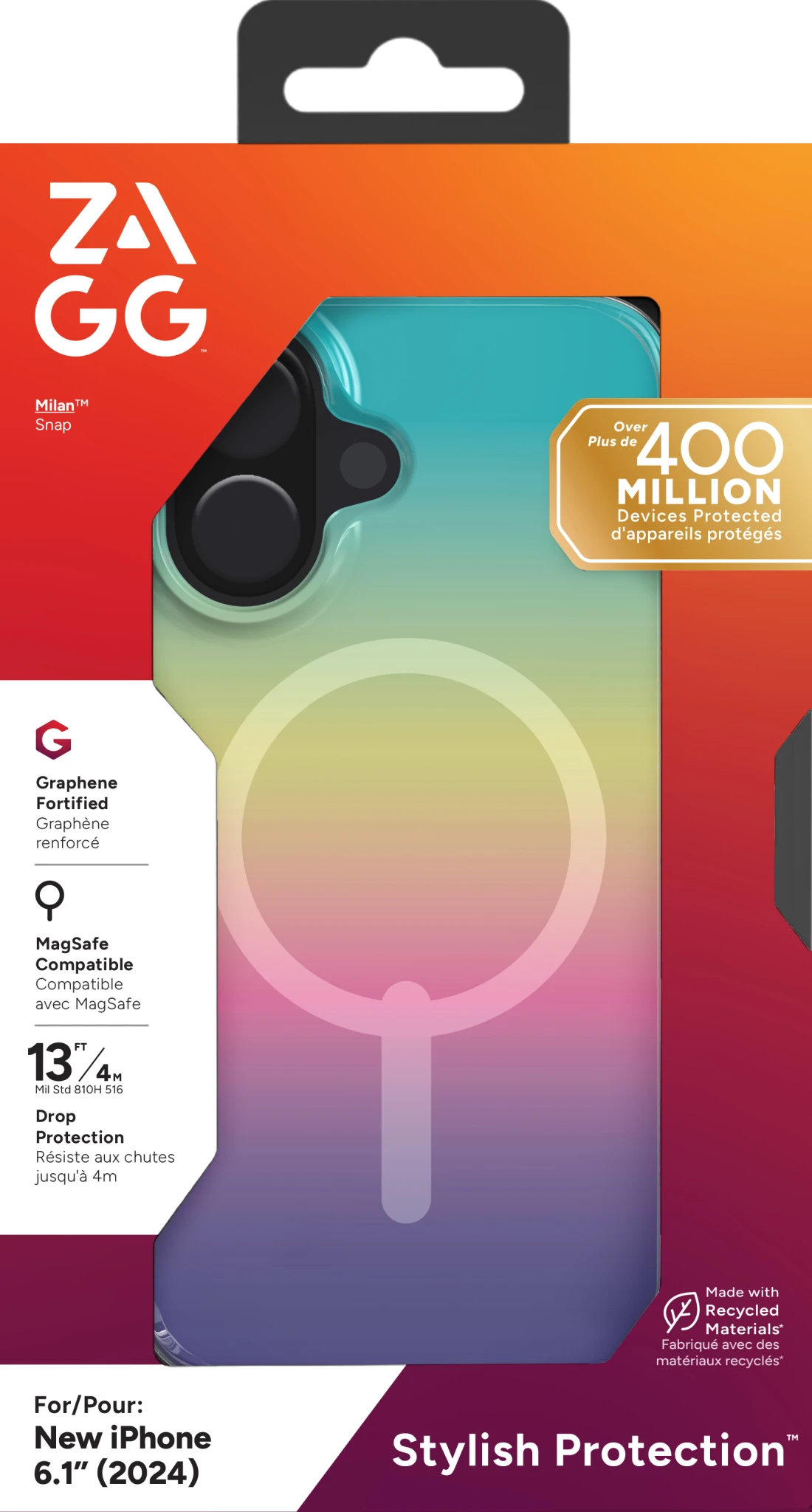 Imagen 4 de Funda Milan Snap Magsafe iPhone 16 Zagg iridiscente