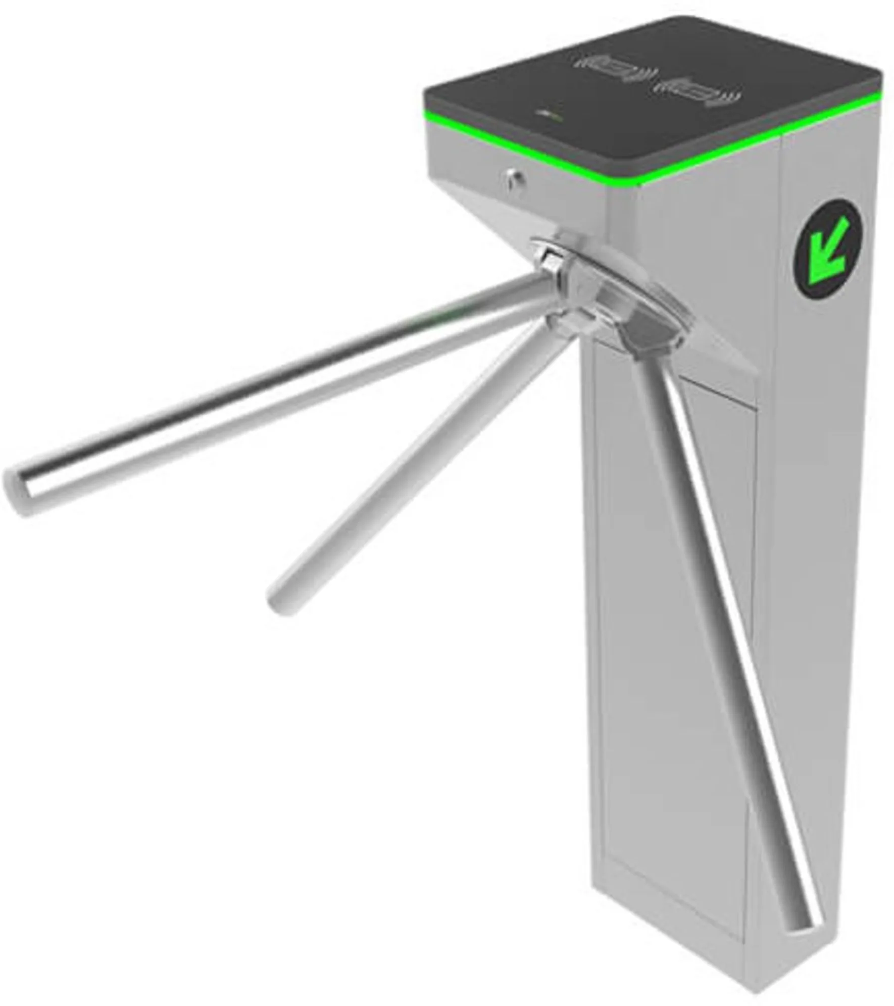 Imagen 1 de Torniquete Bidireccional ZKTeko, acero inoxidable y acrilico, brazo colapsable